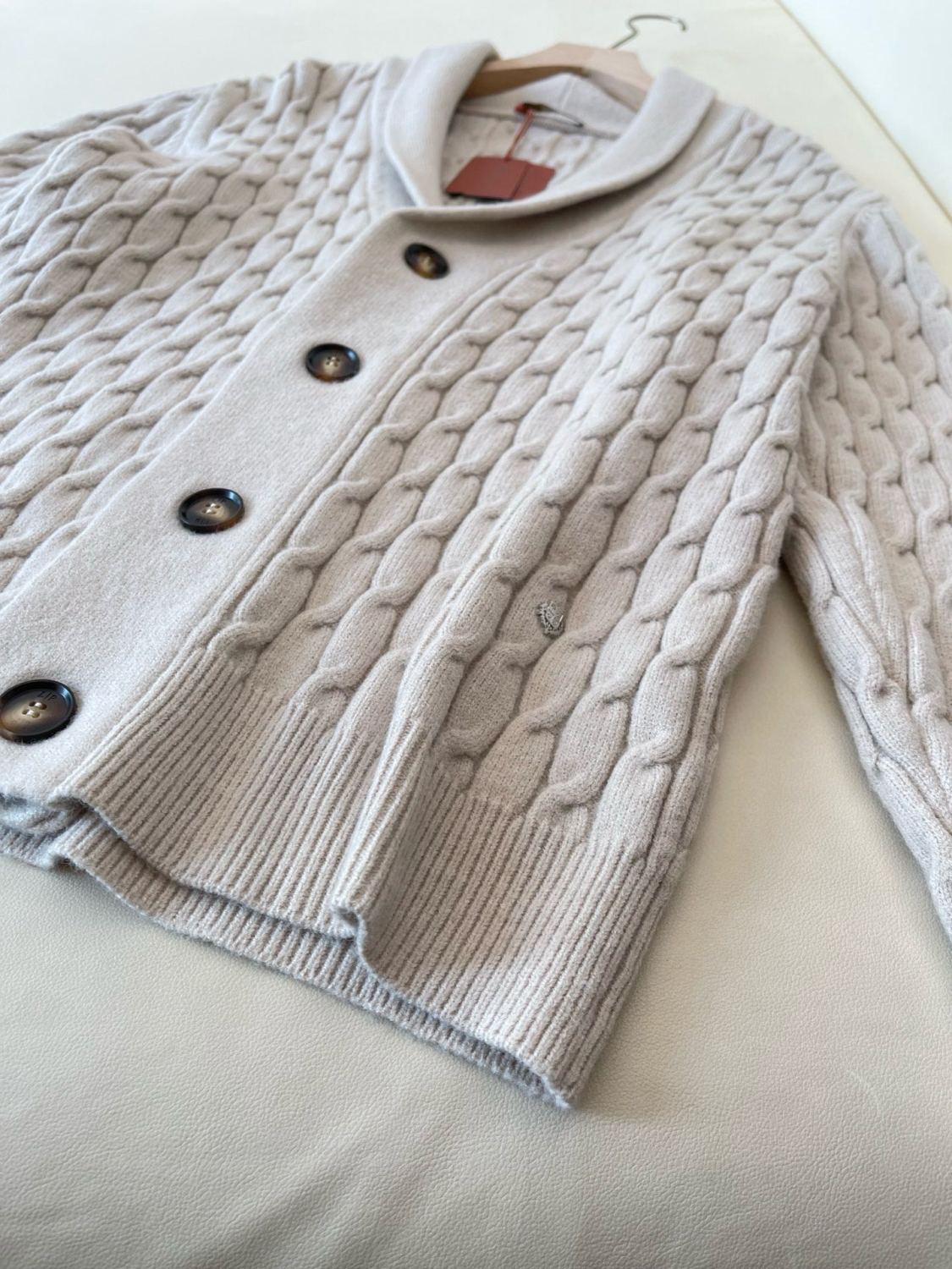 LP Men's Spring And Autumn Casual Solid Colour Cashmere Loose Straight Long Sleeve Cervatto Cardigan Ngvp #9569