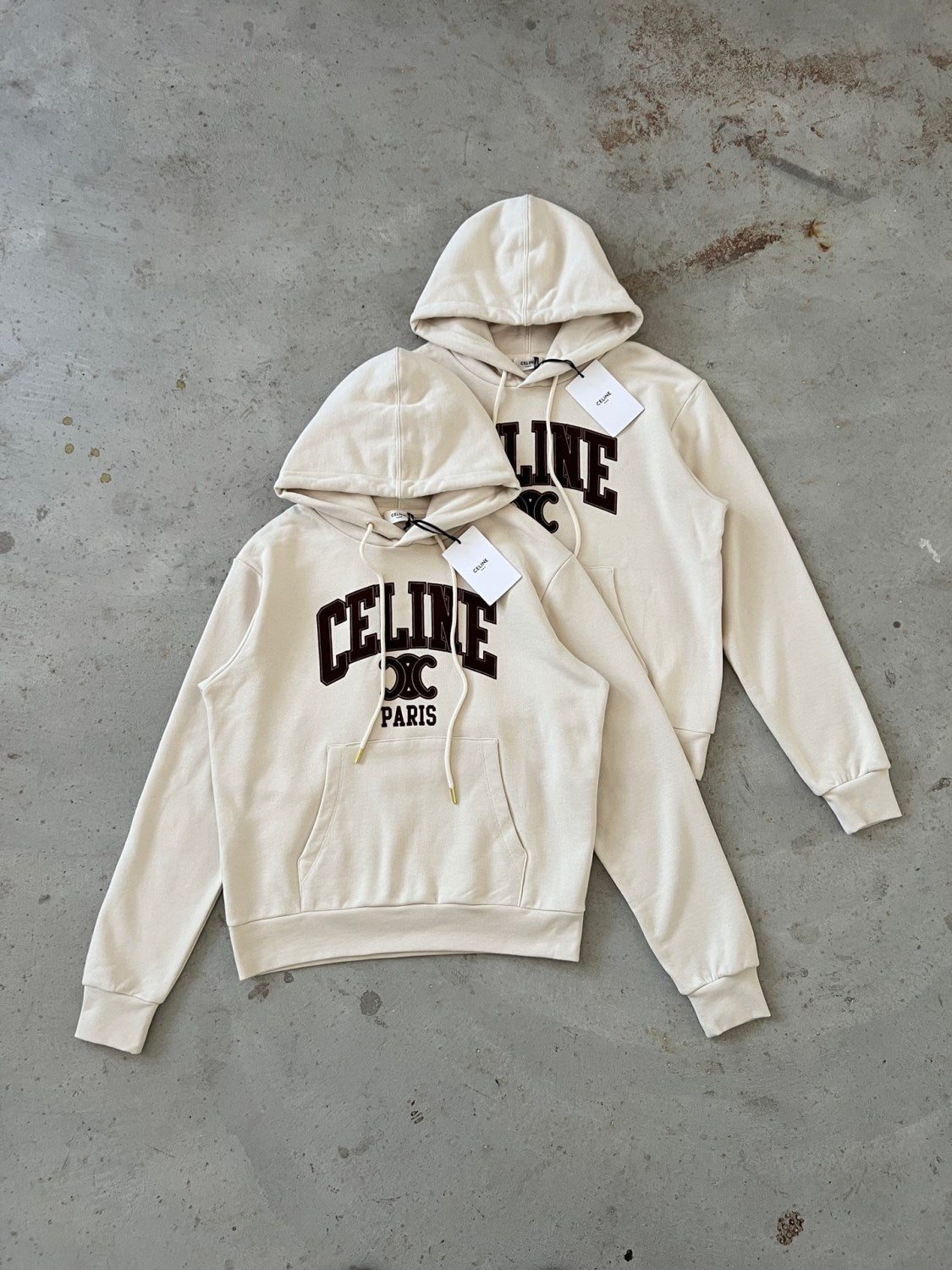 Women's Fall/winter Fashion Casual Oversized Hooded Sweatshirt With Flocked Letter Double C Logo Hooded Sweatshirt #78456