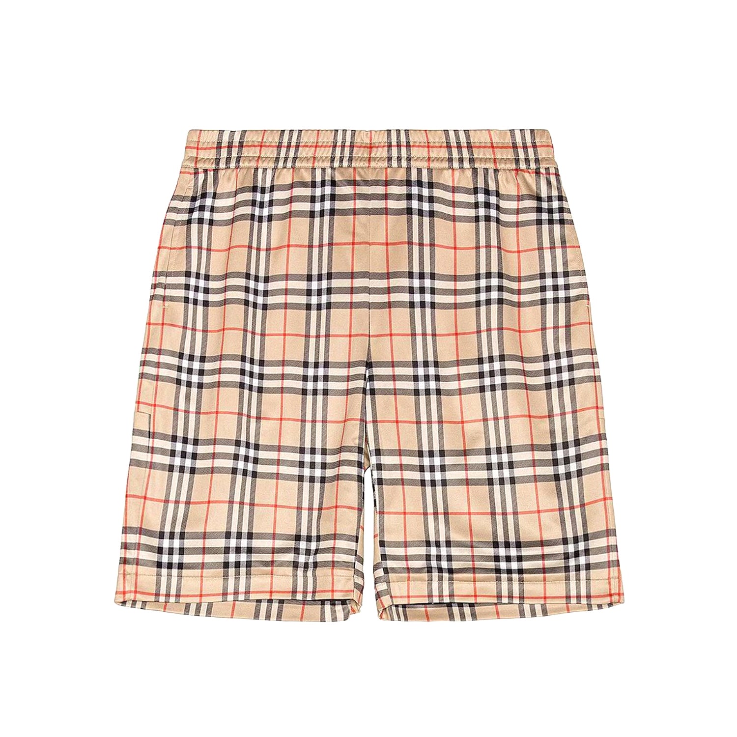 Men's Summer Colour Block Check Full Print Mid Waist Elasticated Shorts Pants #99212