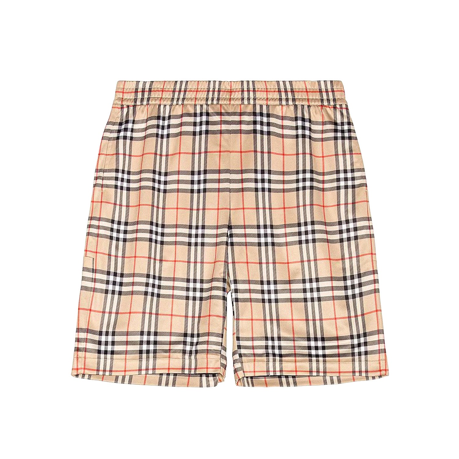 Men's Summer Colour Block Check Full Print Mid Waist Elasticated Shorts Pants #99212
