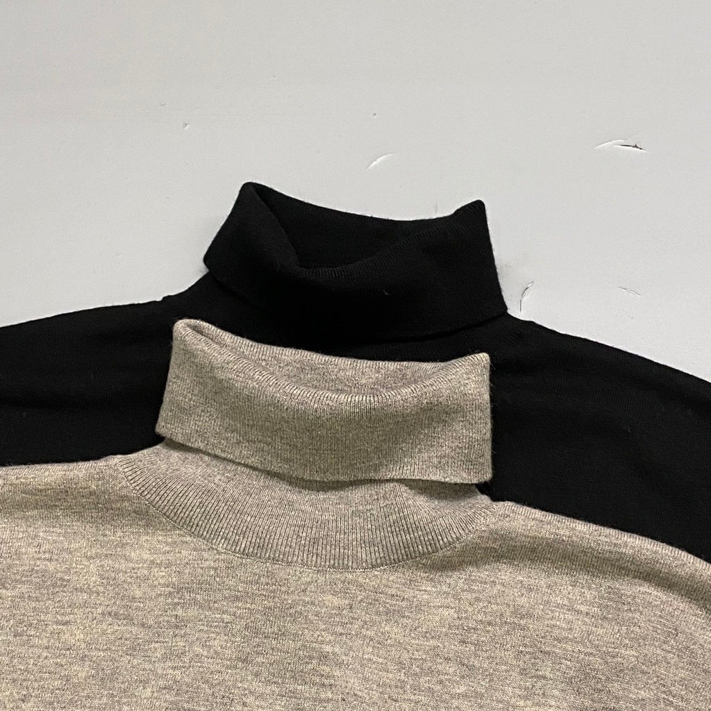 Women's Autumn/Winter Solid Color Turtleneck Wool Knit Sweater Pullover #74723