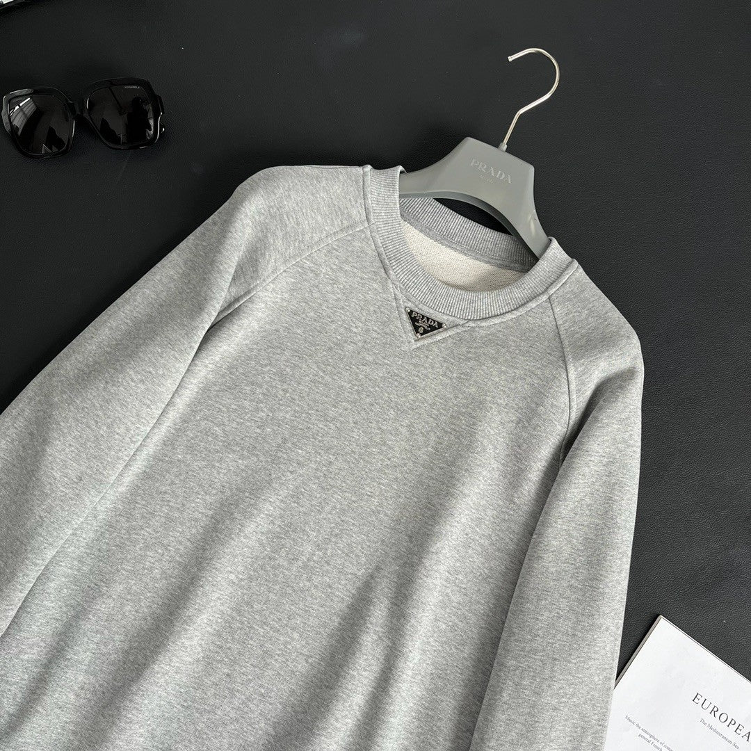 Women's Spring and Autumn Logo Applique Round Neck Cotton Pullover Long Sleeve Sweatshirt #72846