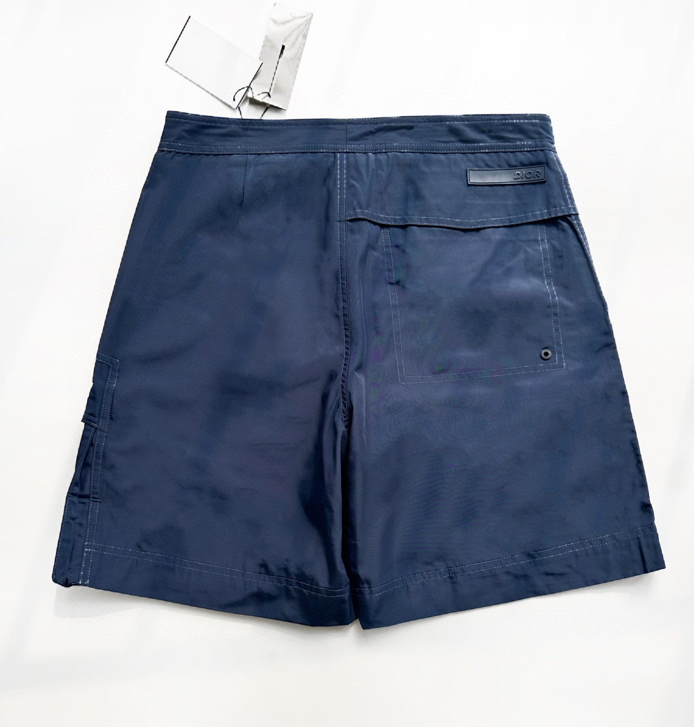 Men's Summer Solid Color Mid-Rise Buttoned Casual Polyester Shorts Pants #98883