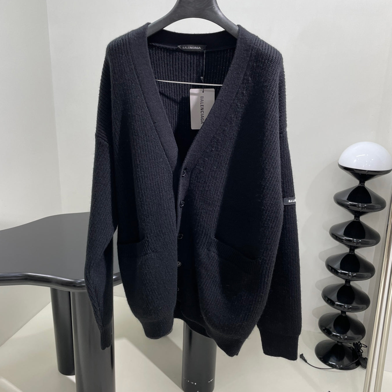 Men's And Women's Spring/Fall Fashion Casual Solid Color V-Neck Single Button Long-Sleeve Drop Shoulder Knit Cardigan #78612