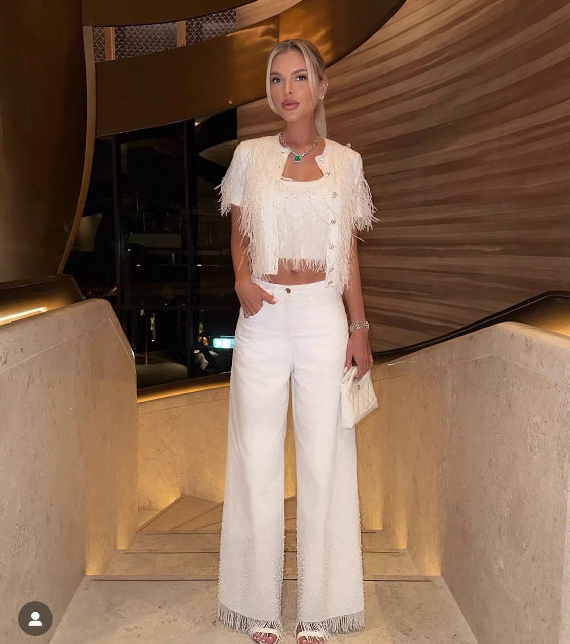 Women's Spring And Autumn Tassel Bead Embroidery Solid Color Wide Leg Pants Casual Straight Jeans Pants Ngvp #1669