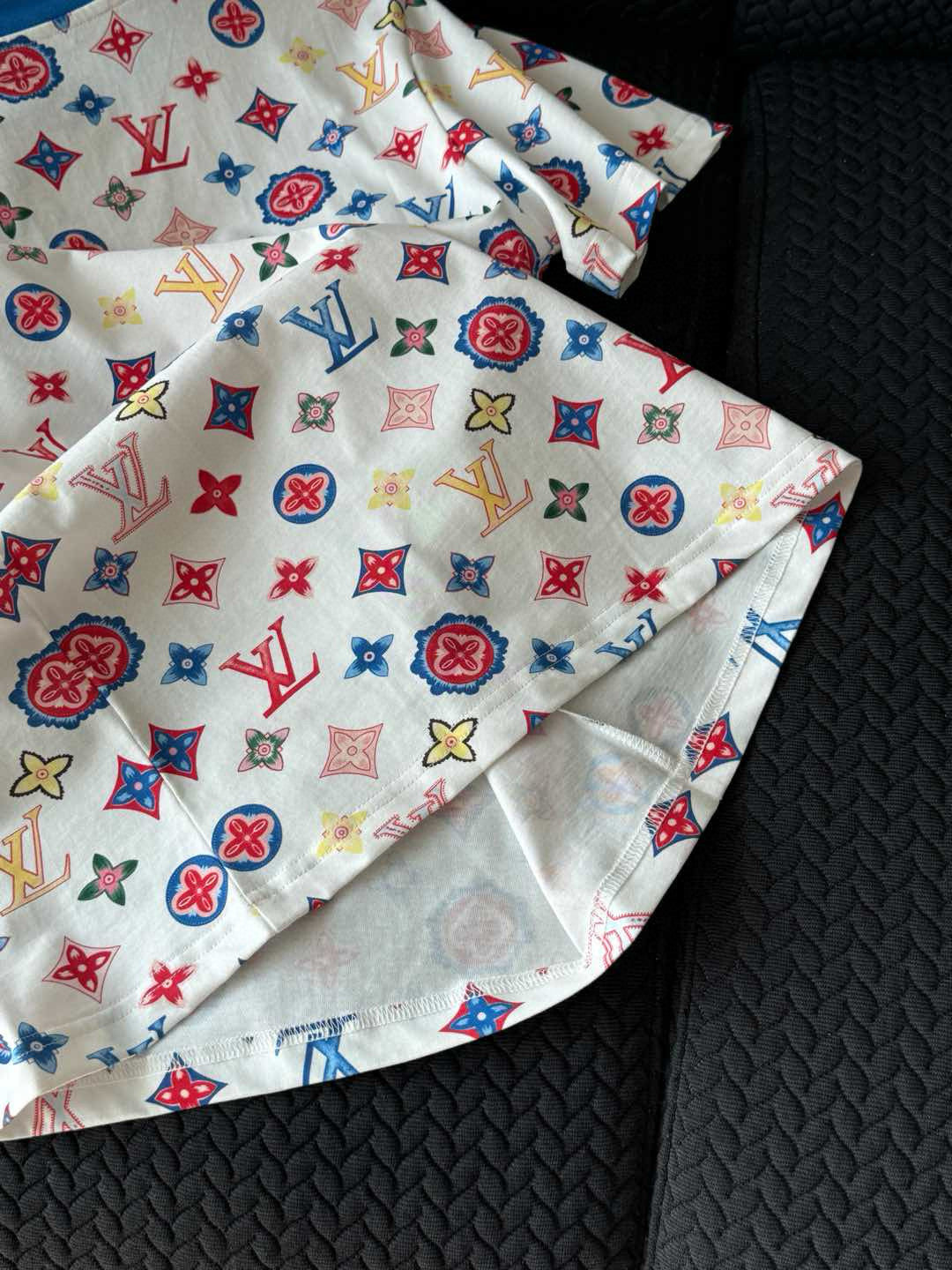 Women's Summer Logo Pattern Printed Cotton Knit Round Neck Regular Fit Short Sleeve T-Shirt #74964