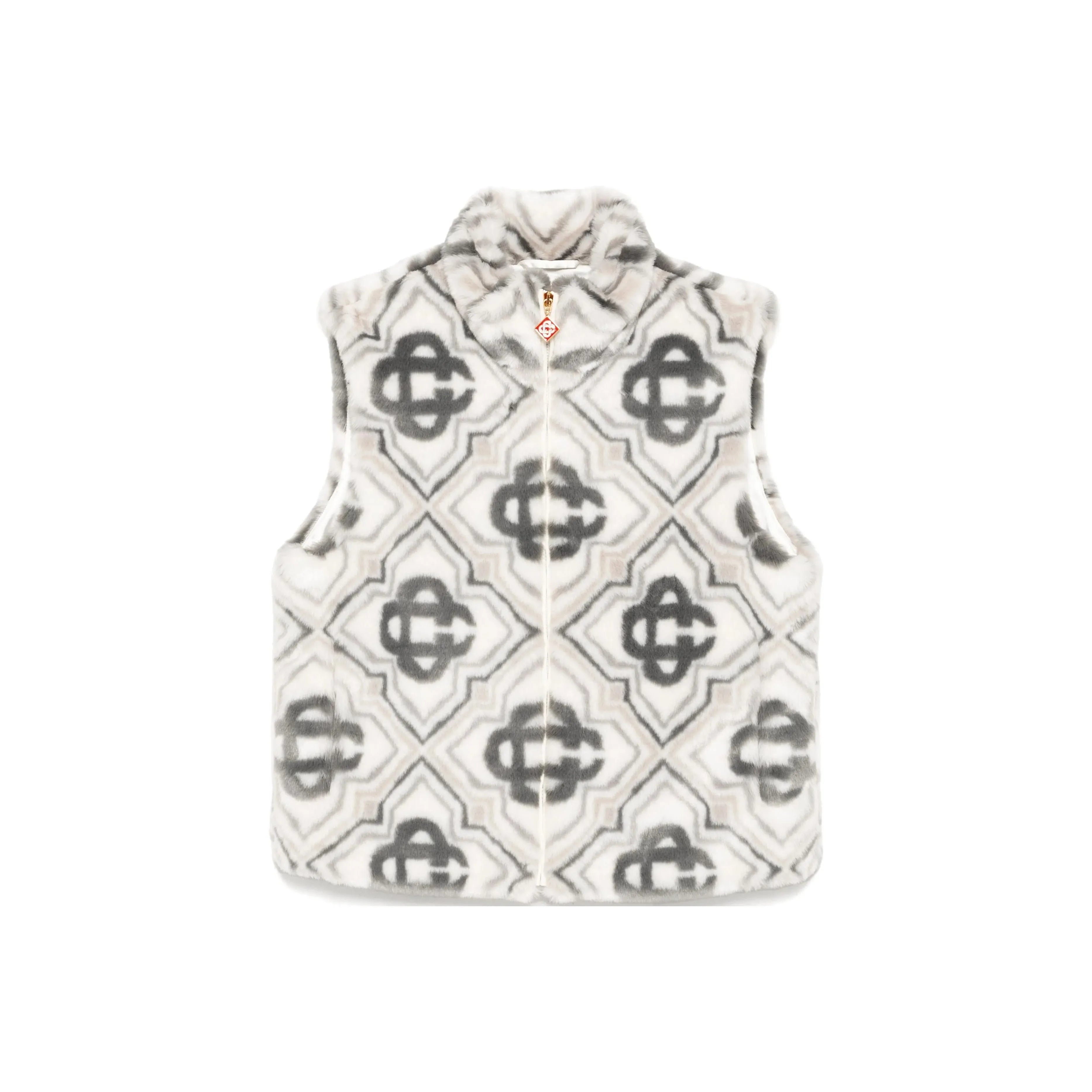 CASABLANCA 25SS Fall/Winter Men's and Women's Comfortable Zip Fastening Loose Color Block Sleeveless Vest #332243