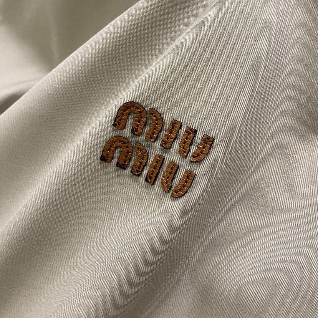 Women's Spring and Autumn Solid Color Letter Embroidery Lapel Double Breasted Long Sleeve Trench Coat Jacket #72316