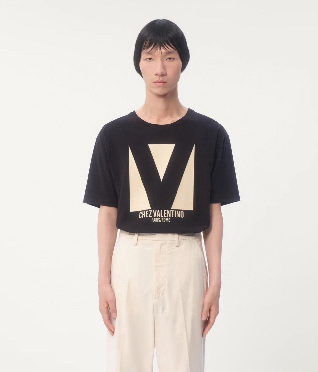 Men's And Women's Summer Solid Color Logo Letters Printed Loose Short Sleeved T-shirt #74282