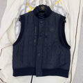 Women's Fall/Winter Stand Collar Plaid Solid-Color Cotton-Blend Sleeveless Pilot Jacket Vest Ngvp #2547