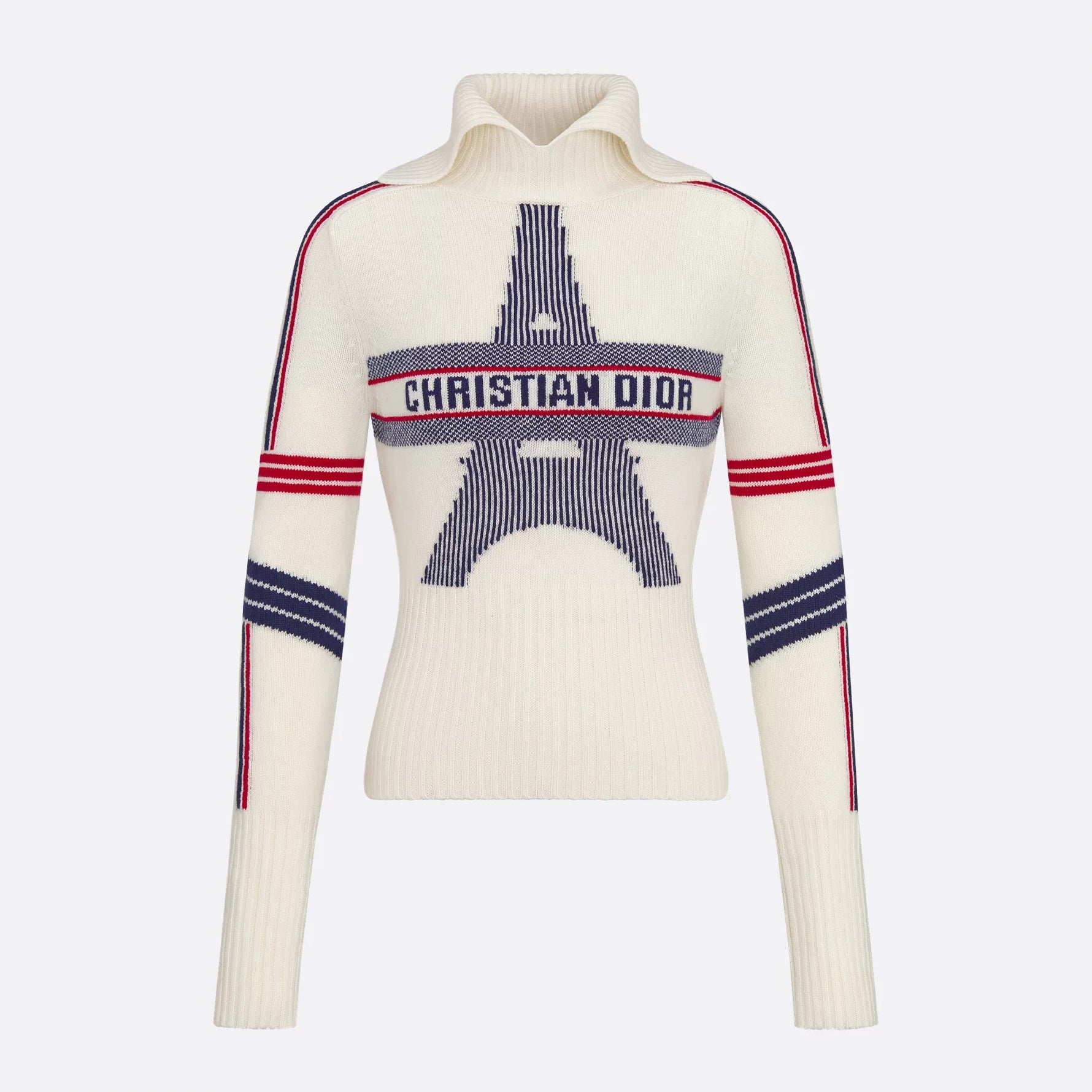 Women's Spring and Autumn Letter Printed Cashmere Two Color Half Turtleneck Knit Sweater #73886