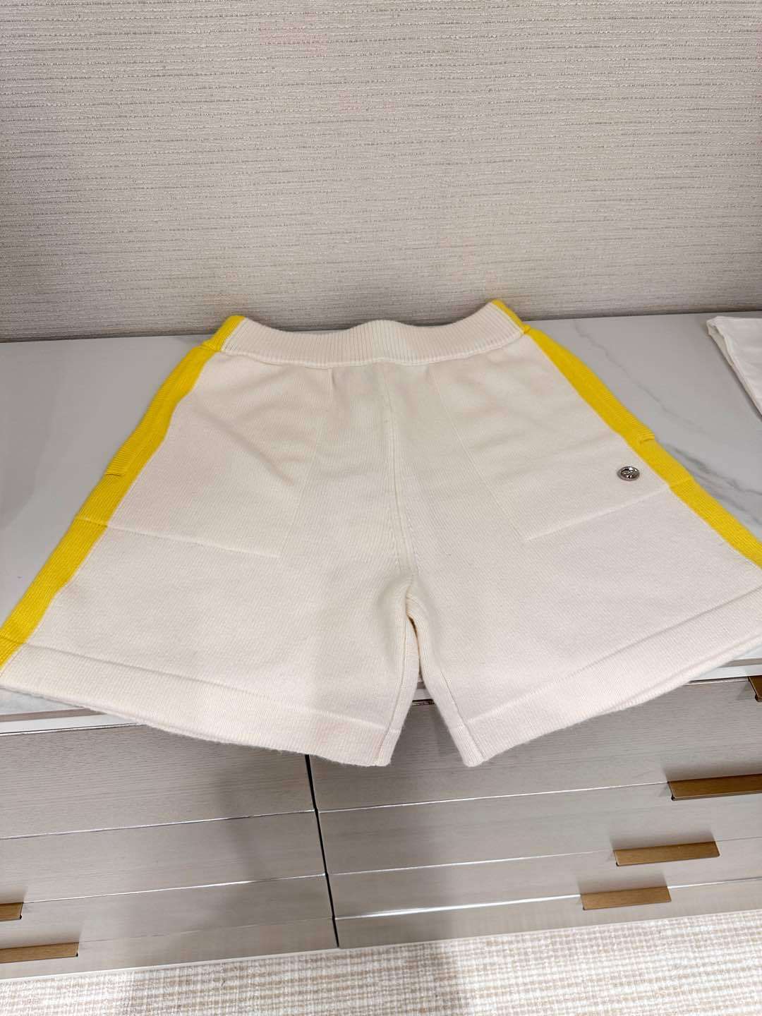 Women's Spring & Autumn Fashion Color Blocking Casual Knitted Shorts Ngvp #9842