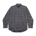 Men's Spring And Fall Color Blocking Plaid Single Breasted Cotton Long Sleeved Shirt #98918