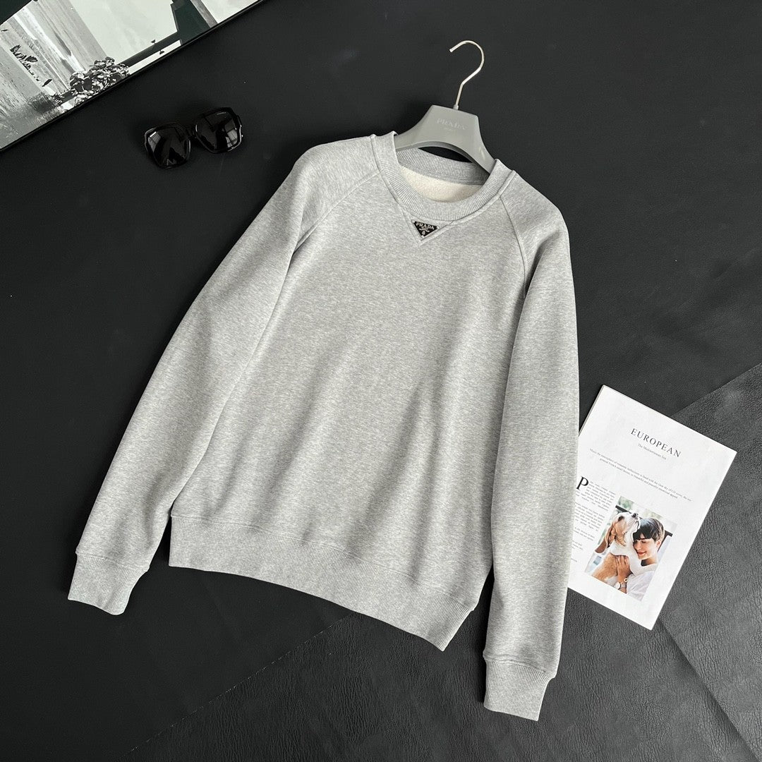 Women's Spring and Autumn Logo Applique Round Neck Cotton Pullover Long Sleeve Sweatshirt #72846