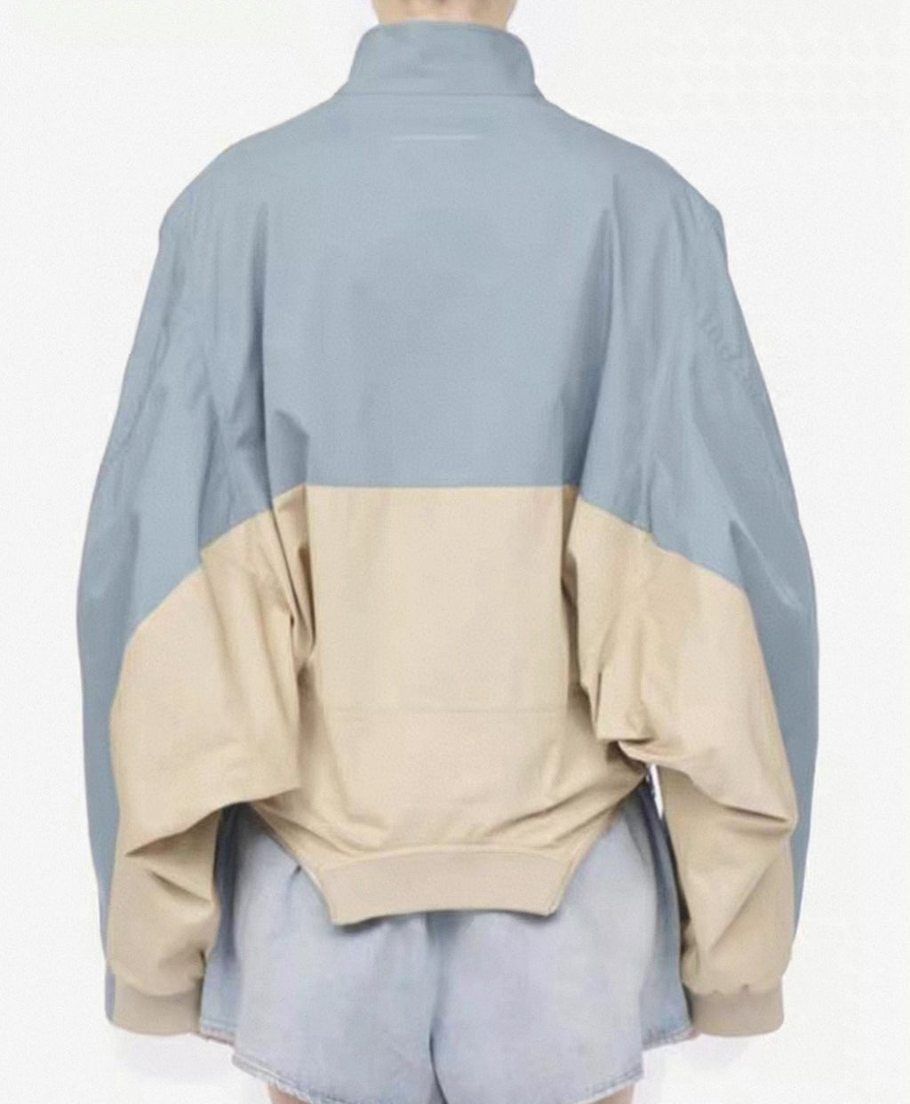 MM6 Margiela 2026 collection color-blocked patchwork stand-collar batwing sleeve Jacket #194158