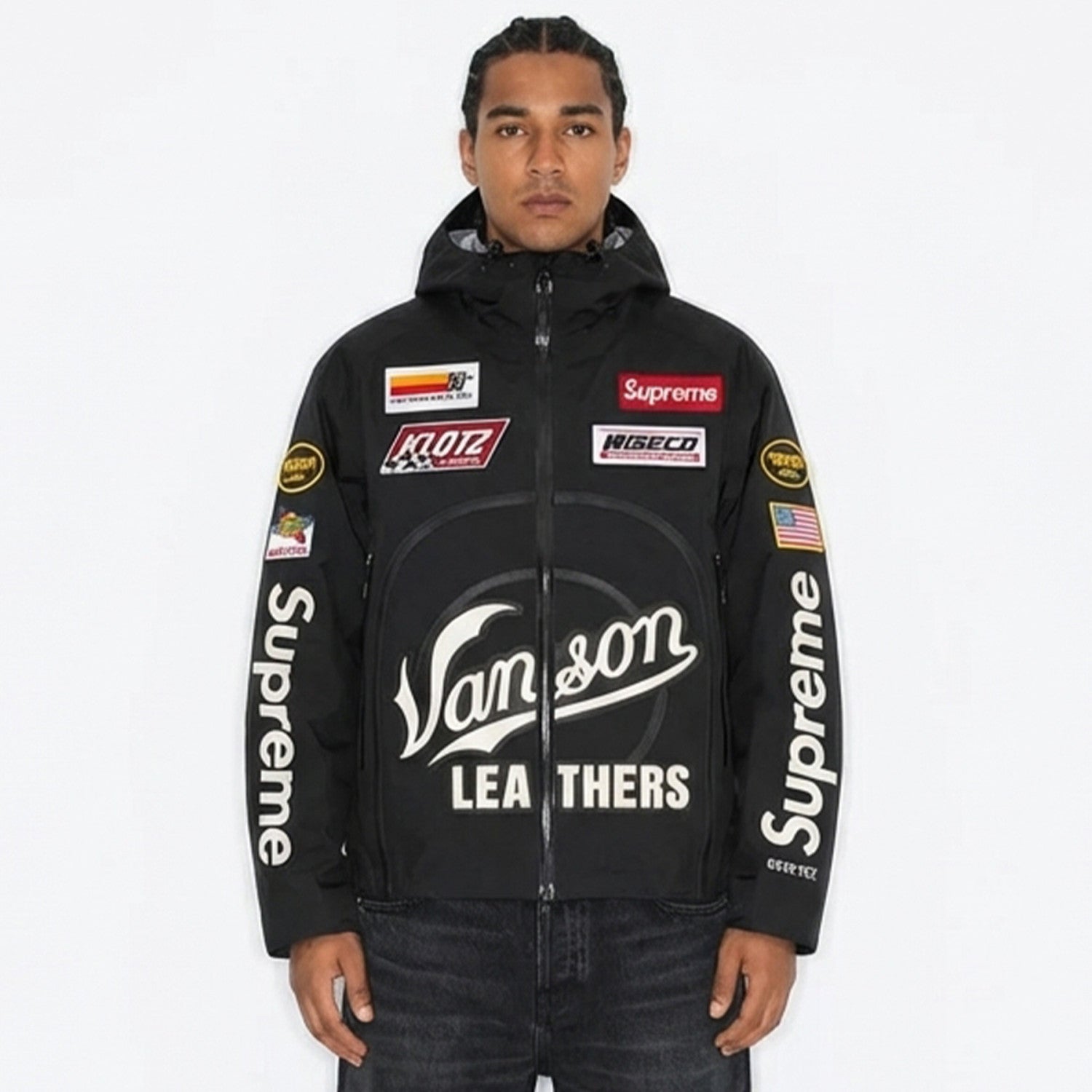 25FW Vanson Gore-Tex Jacket Collaboration Waterproof Jacket / Windbreaker Men's & Women's Fall/Winter Fashion Trendy High-Street Letter Logo Zipper Jacket #193020