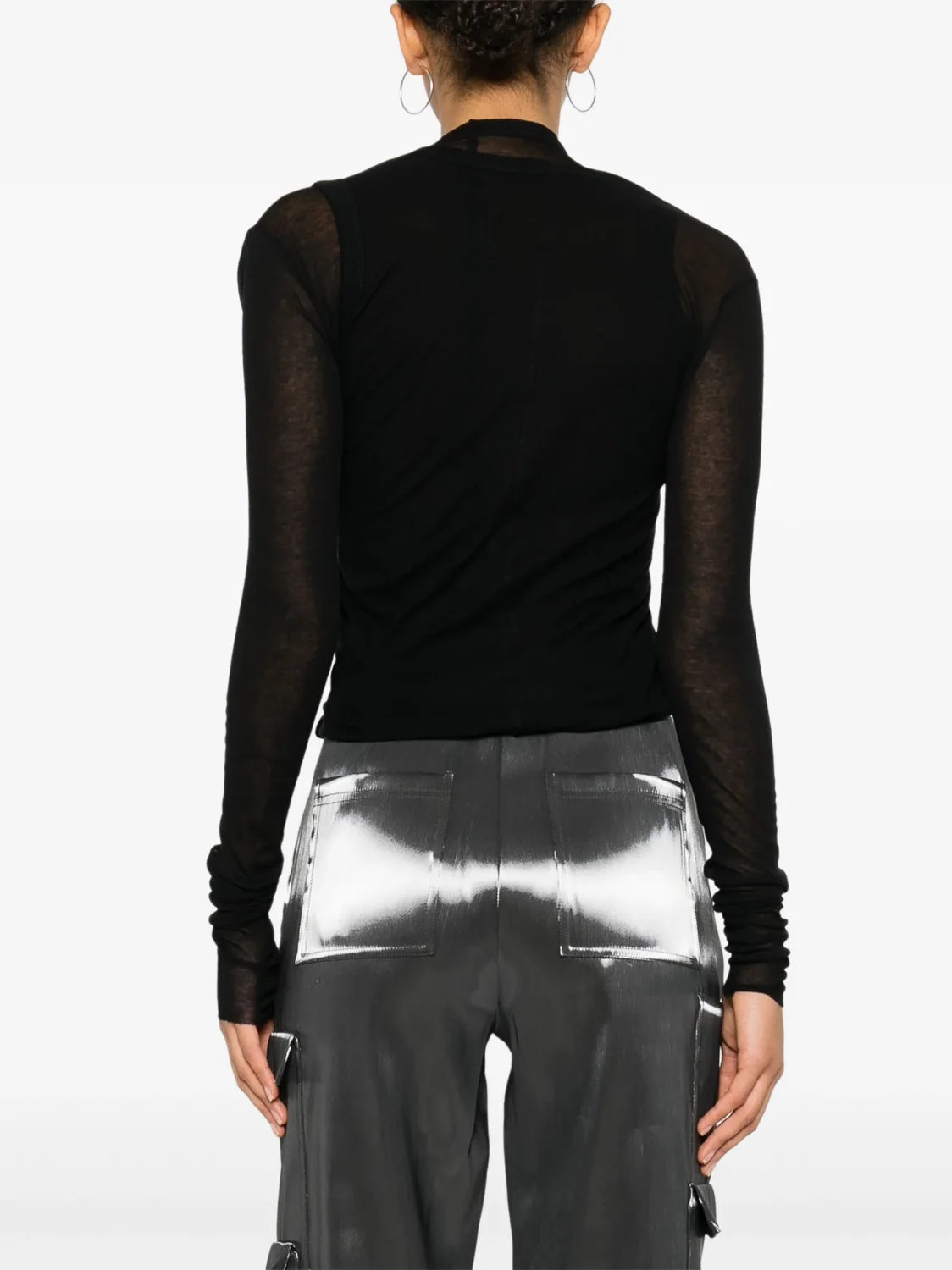 Women's Spring. Summer And Autumn Solid Color Layered Style Cotton Round Neck Pullover Long Sleeve Straight T-Shirt Ngvp #9174