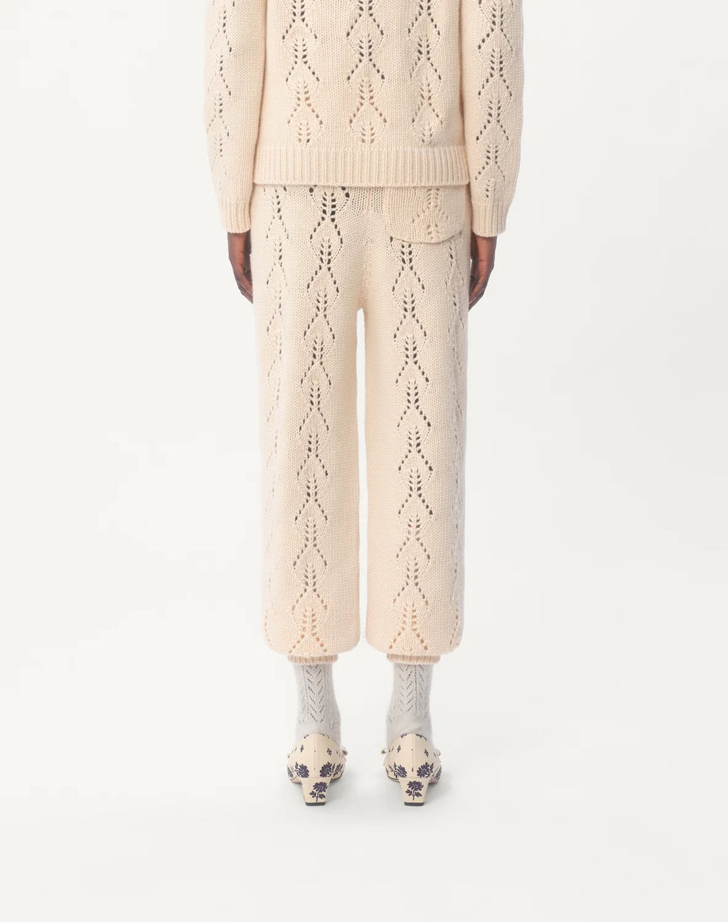 Women's Spring. Autumn And Winter Wool And Cashmere Casual Solid Color Straight Leg Pants Ngvp #9728