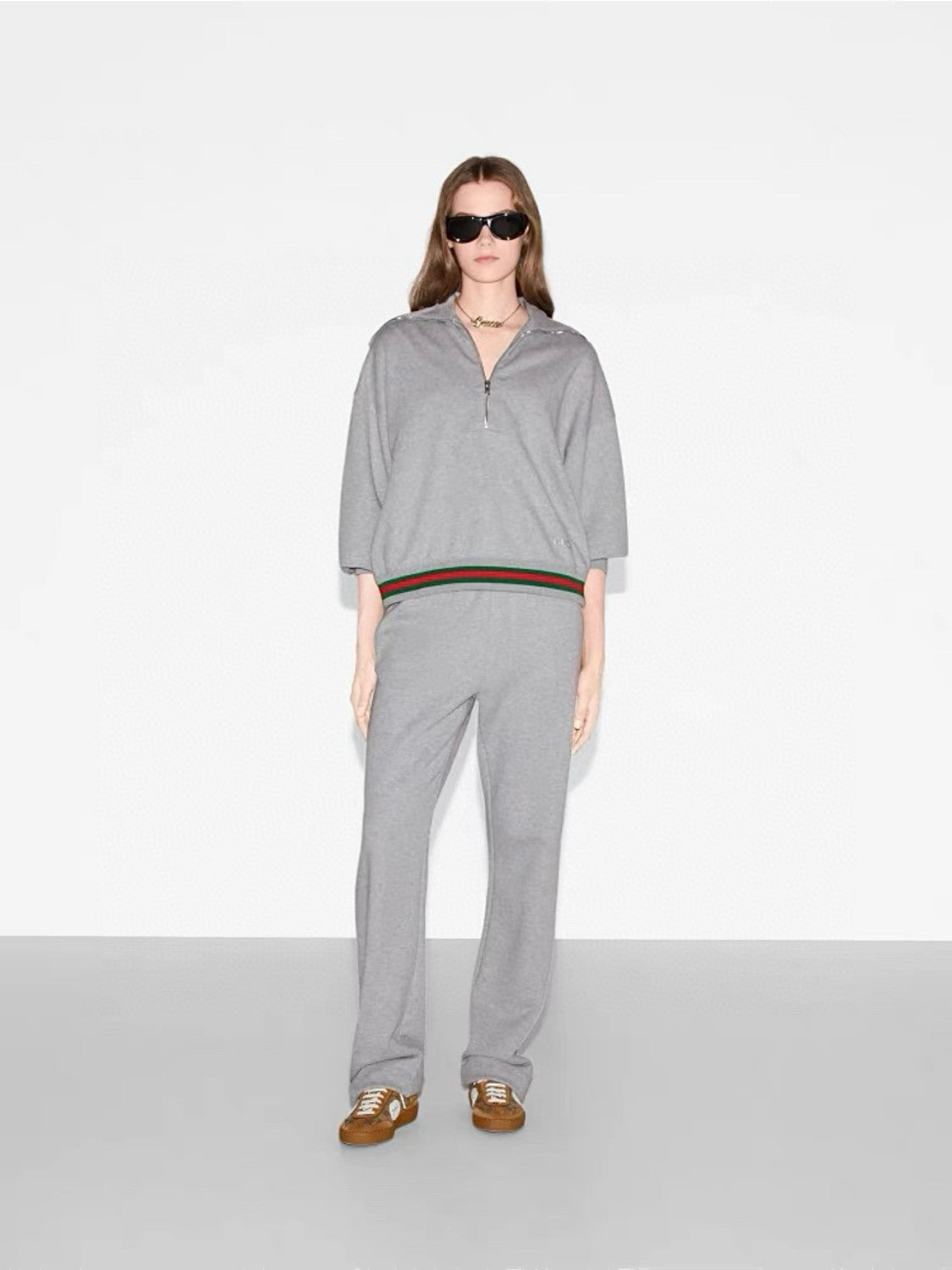 Women's Spring Summer Logo Webbing Solid Color Jogging Knit Sweatpants Pants #75982