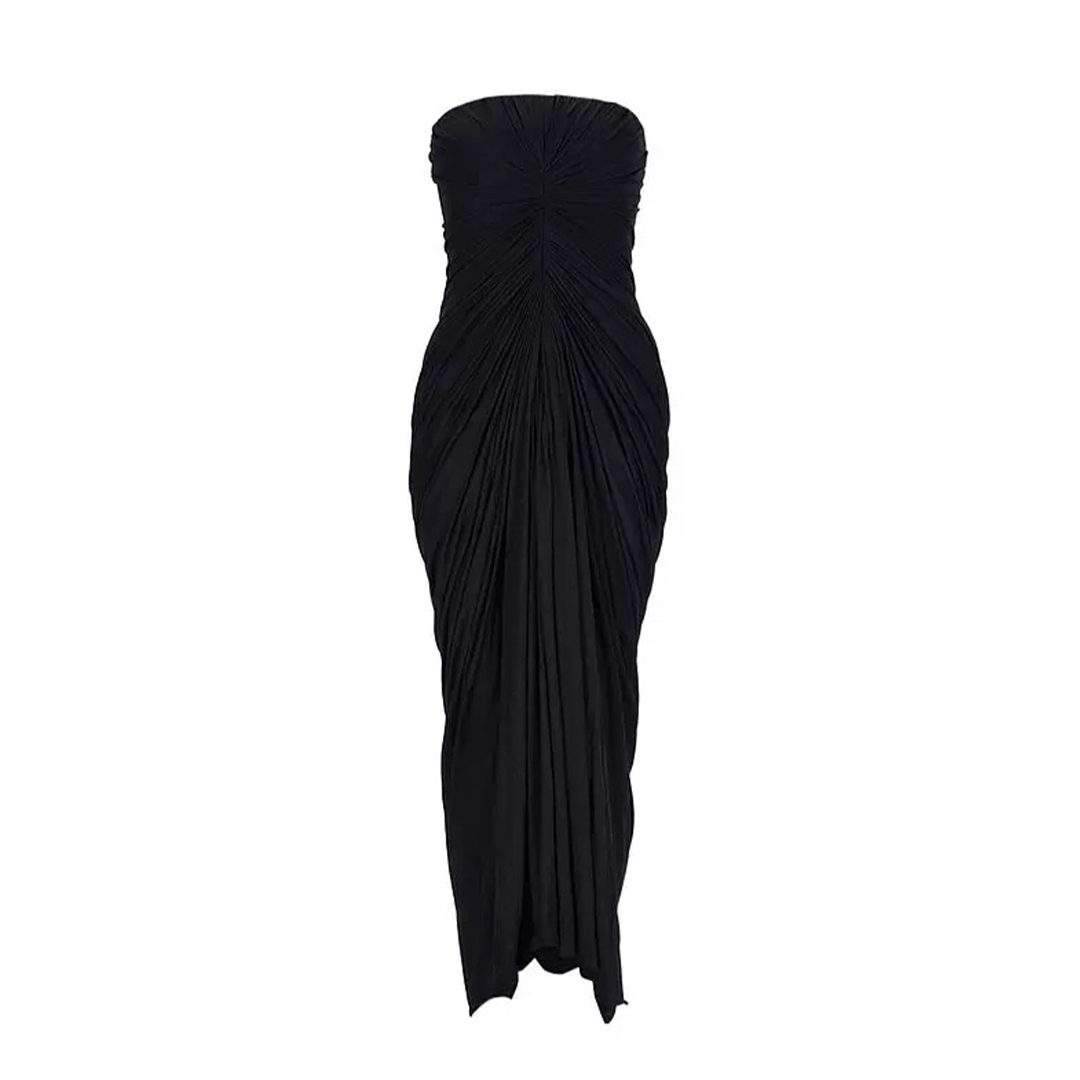 Women's Radiance Fishbone Corset Mid-length Pleated Dress Spring And Summer Fashion Solid Color Senior Temperament Dresses Ngvp #9128