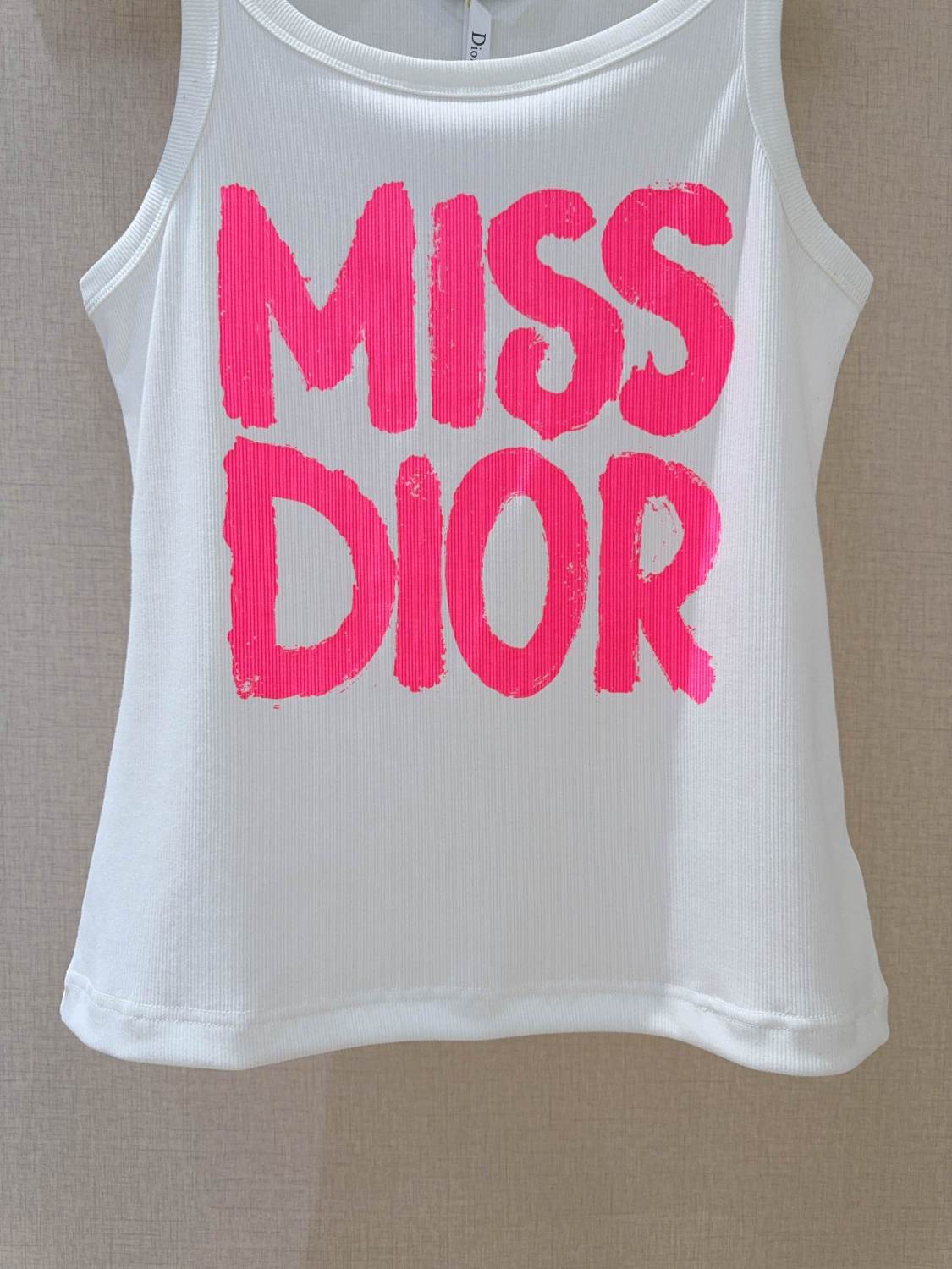 Women's Summer Fashion Casual Crew Neck Pullover Sleeveless Tank Top with Hand-Painted Print and Letter Embellishments Vest #78786