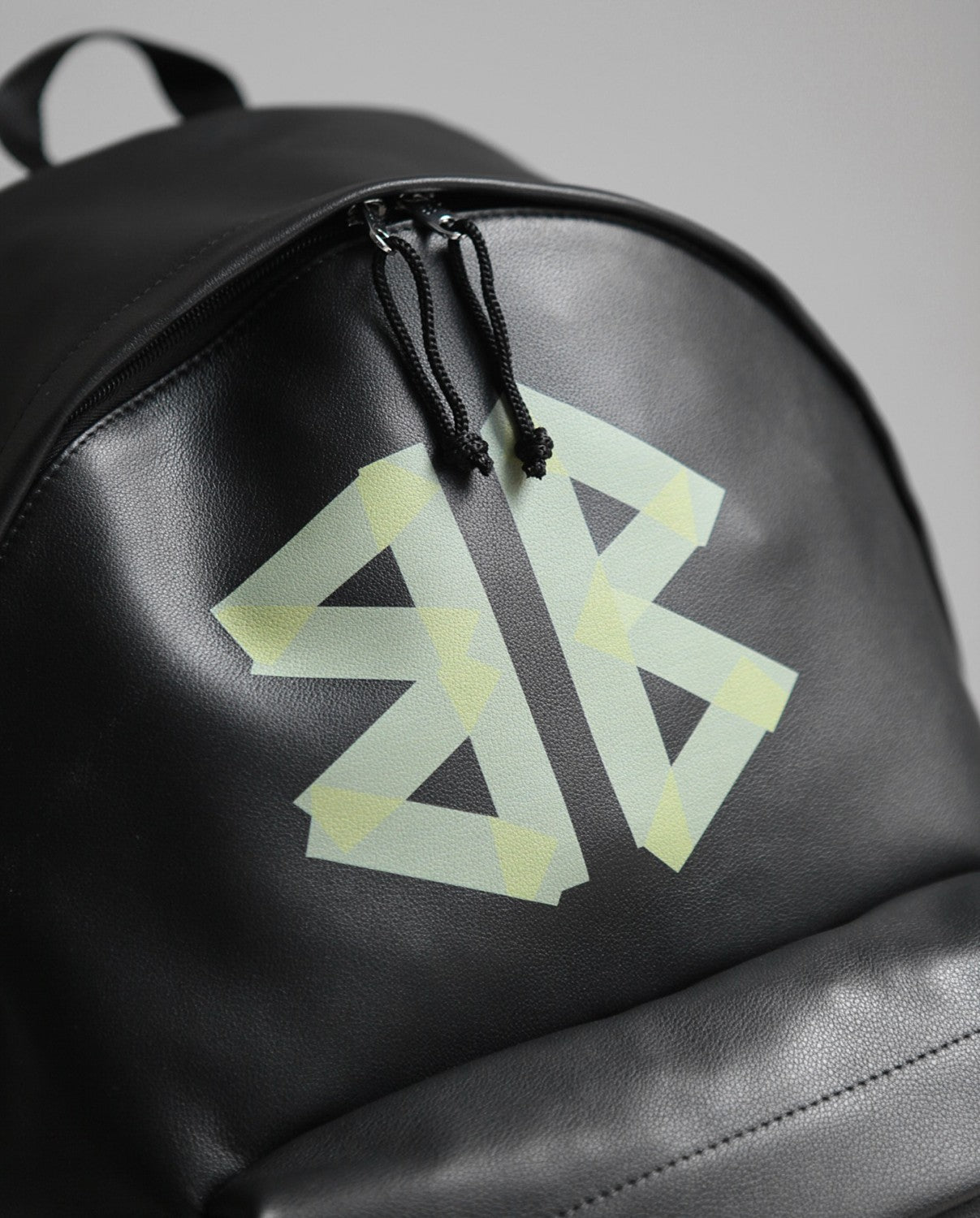 Explorer Men's Letter Print Black Grained Cowhide Leather Backpack Bag Bags #77713