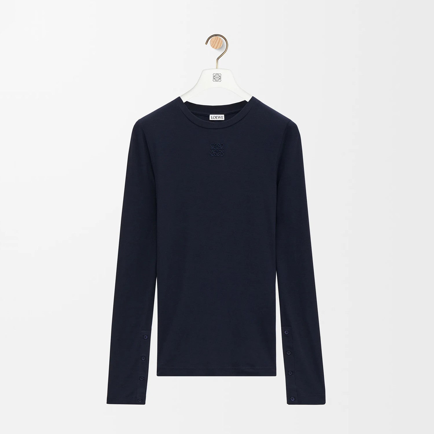 Women's Spring Summer Embroidered Logo Printed Solid Color Cotton Long Sleeve T-Shirt #76162