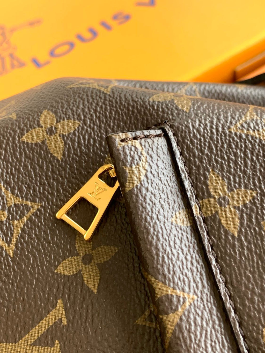 Montsouris Women's Brown Letter Print Canvas and Leather Backpack Bag Bags #77524