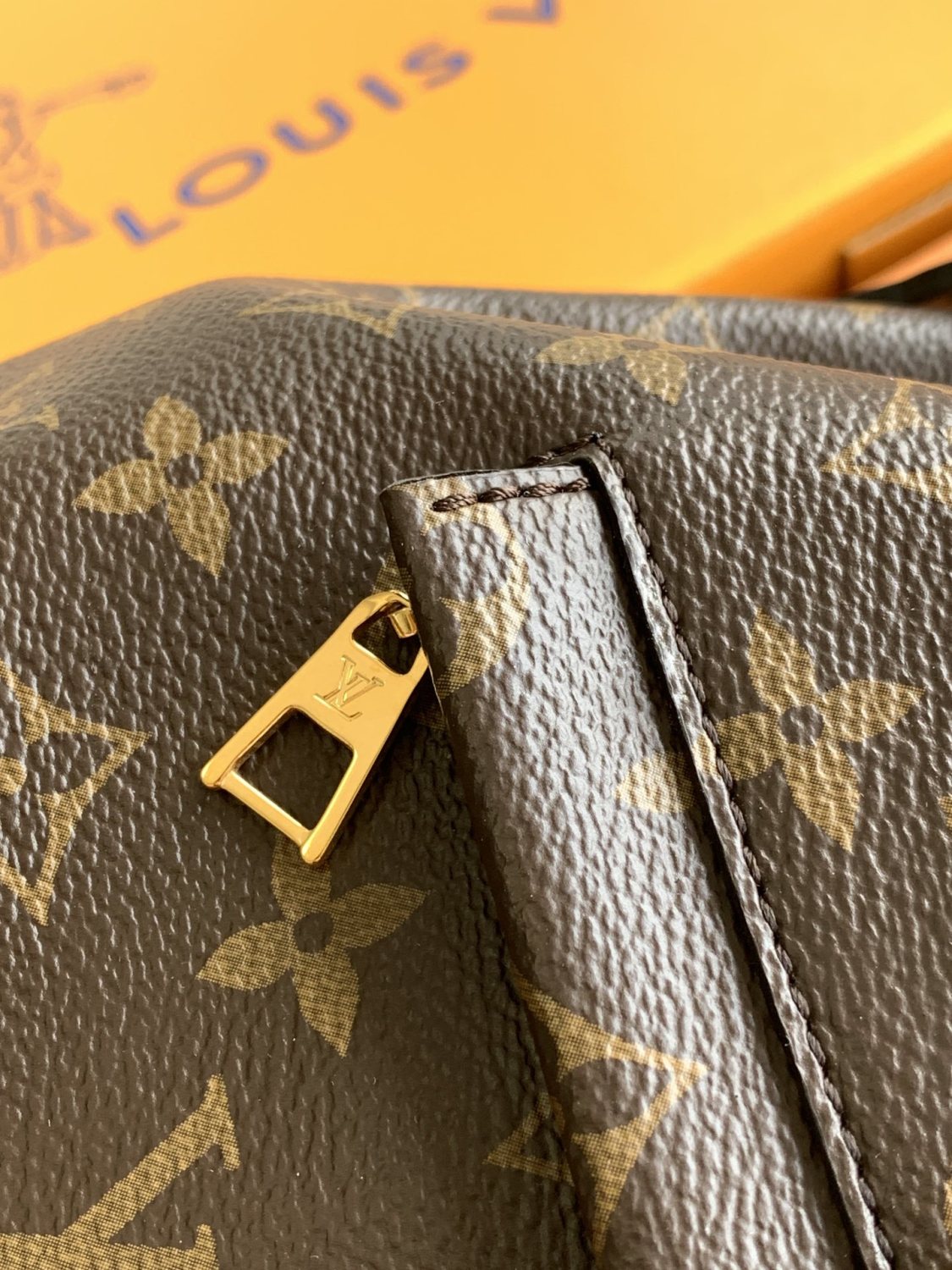 Montsouris Women's Brown Letter Print Canvas and Leather Backpack Bag Bags #77524