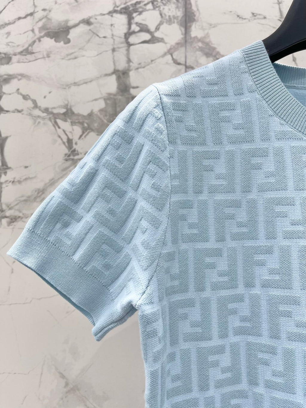 Women's Spring/Summer Solid Color Letter Printed Short Sleeve Round Neck Knit Dresses #72619