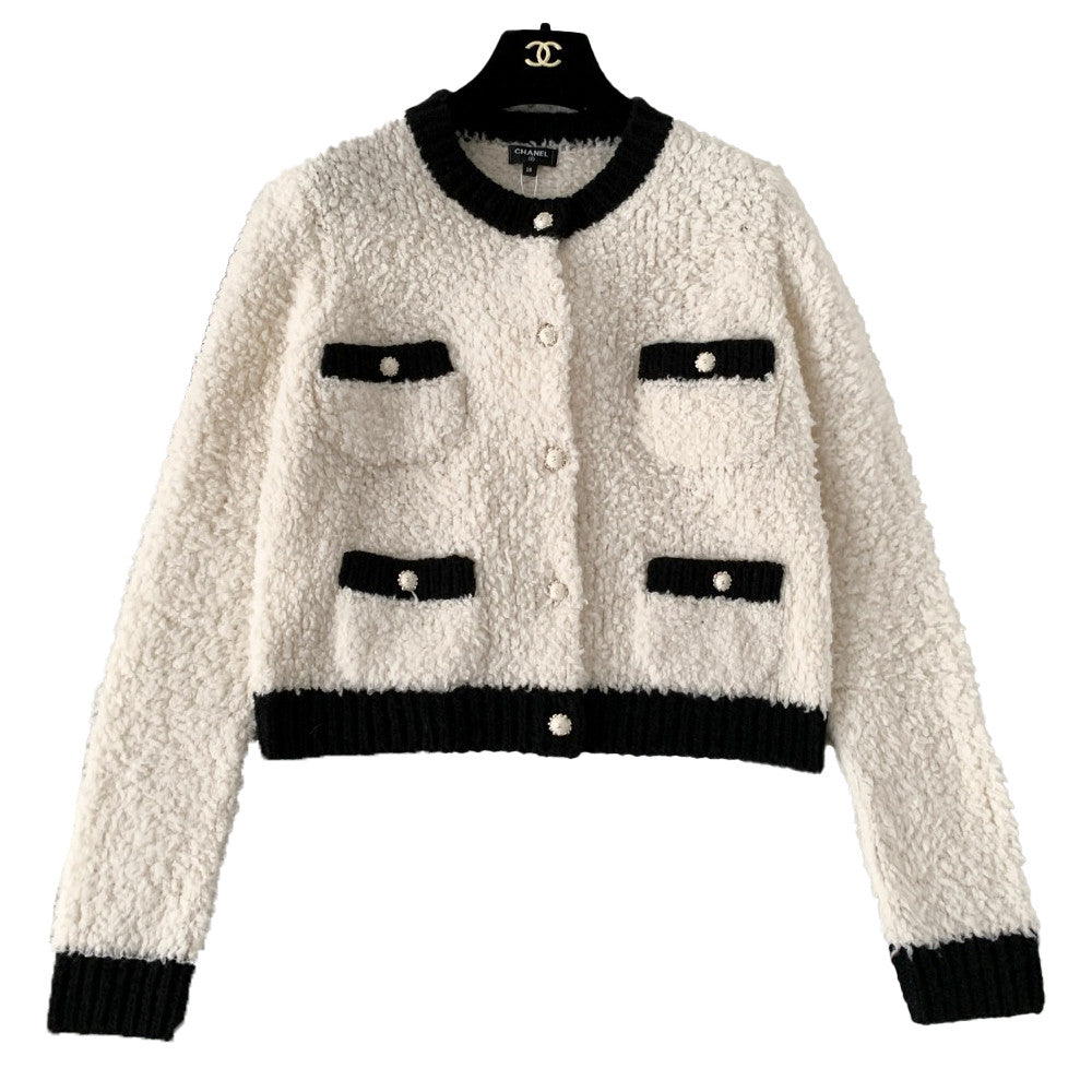 25K Women's SpringAutumn Color-Blocked Cardigan #83228A