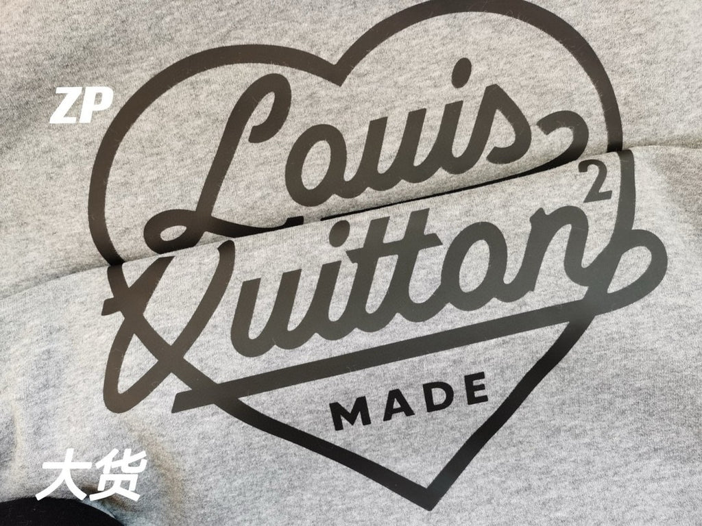 Men's Spring and Autumn Gray Love Logo Letter Printed Pullover Sweater Sweatshirt #99751