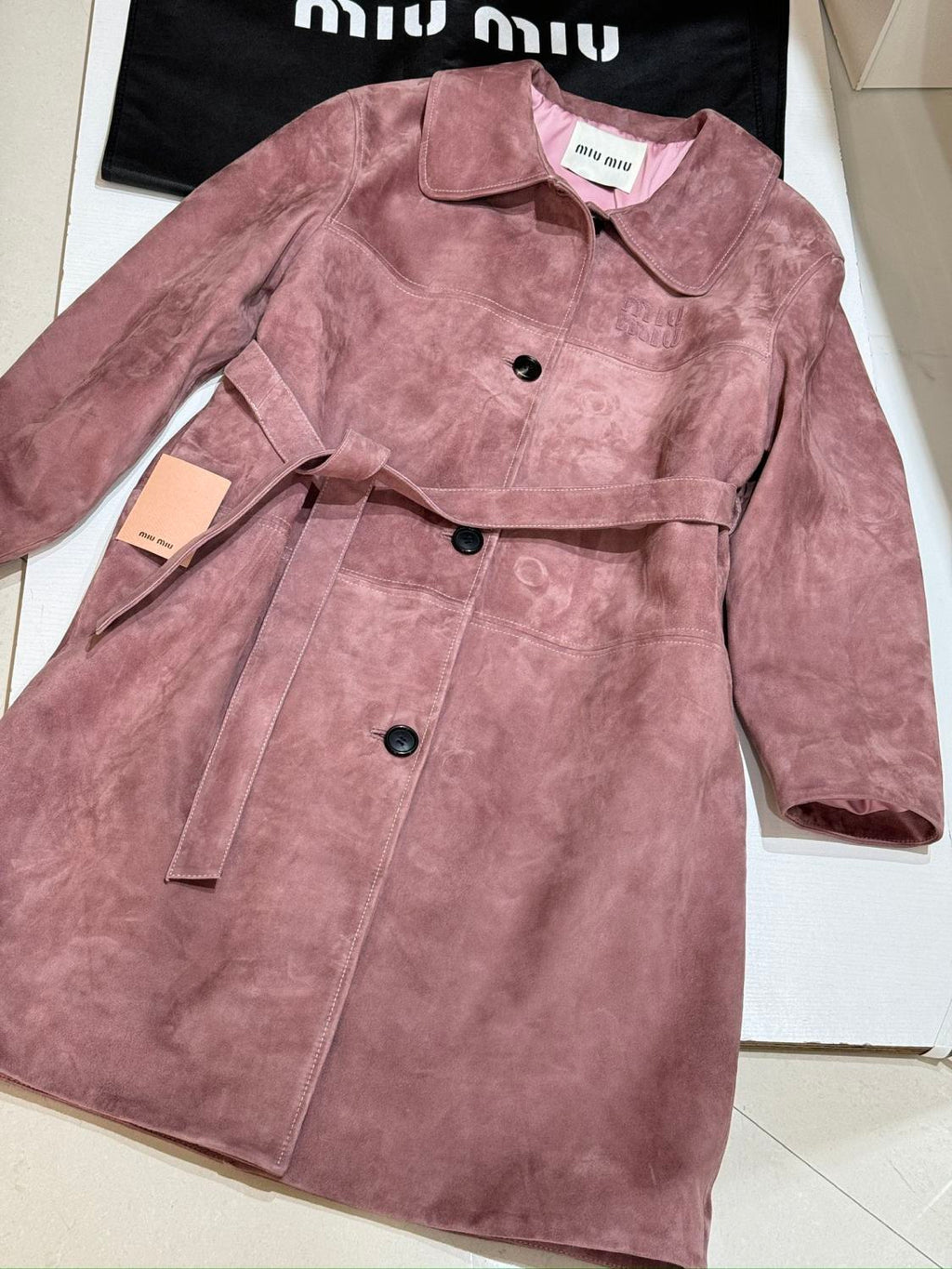 Women's Solid Color Logo Lapel Suede Single Breasted Pants Coat Jacket #72796