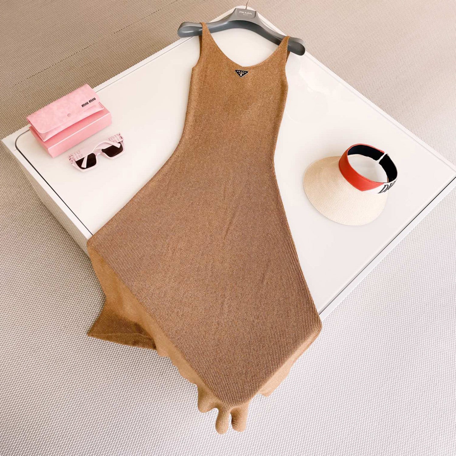 Women's Summer Gilt V-Neck Knit Halter Long Dresses #72456