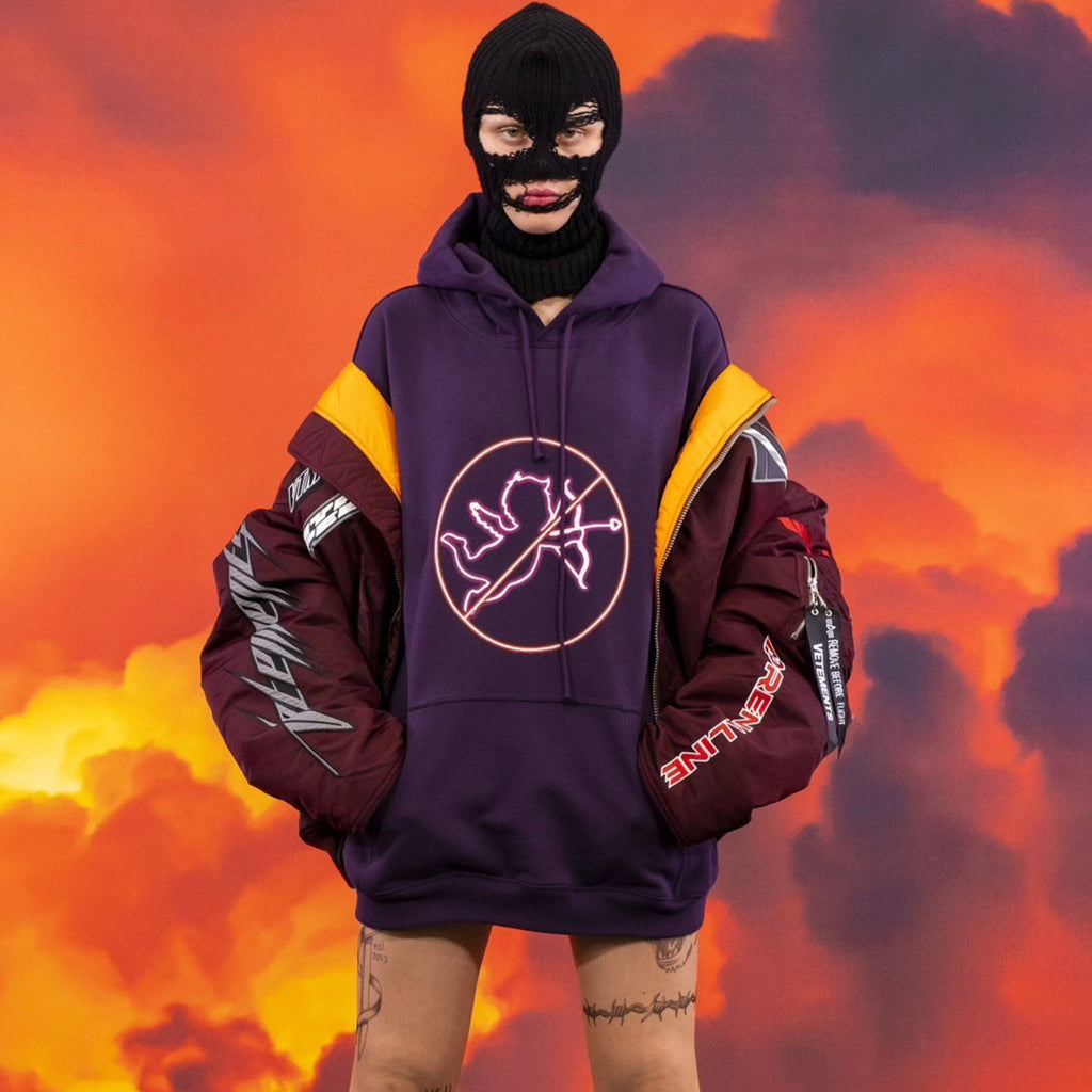 Vetements Men's Autumn And Winter Racing Suit Warm Air Force Jacket High Street Zipper Jacket Colorblocking Fashion Jacket Ngvp #8782