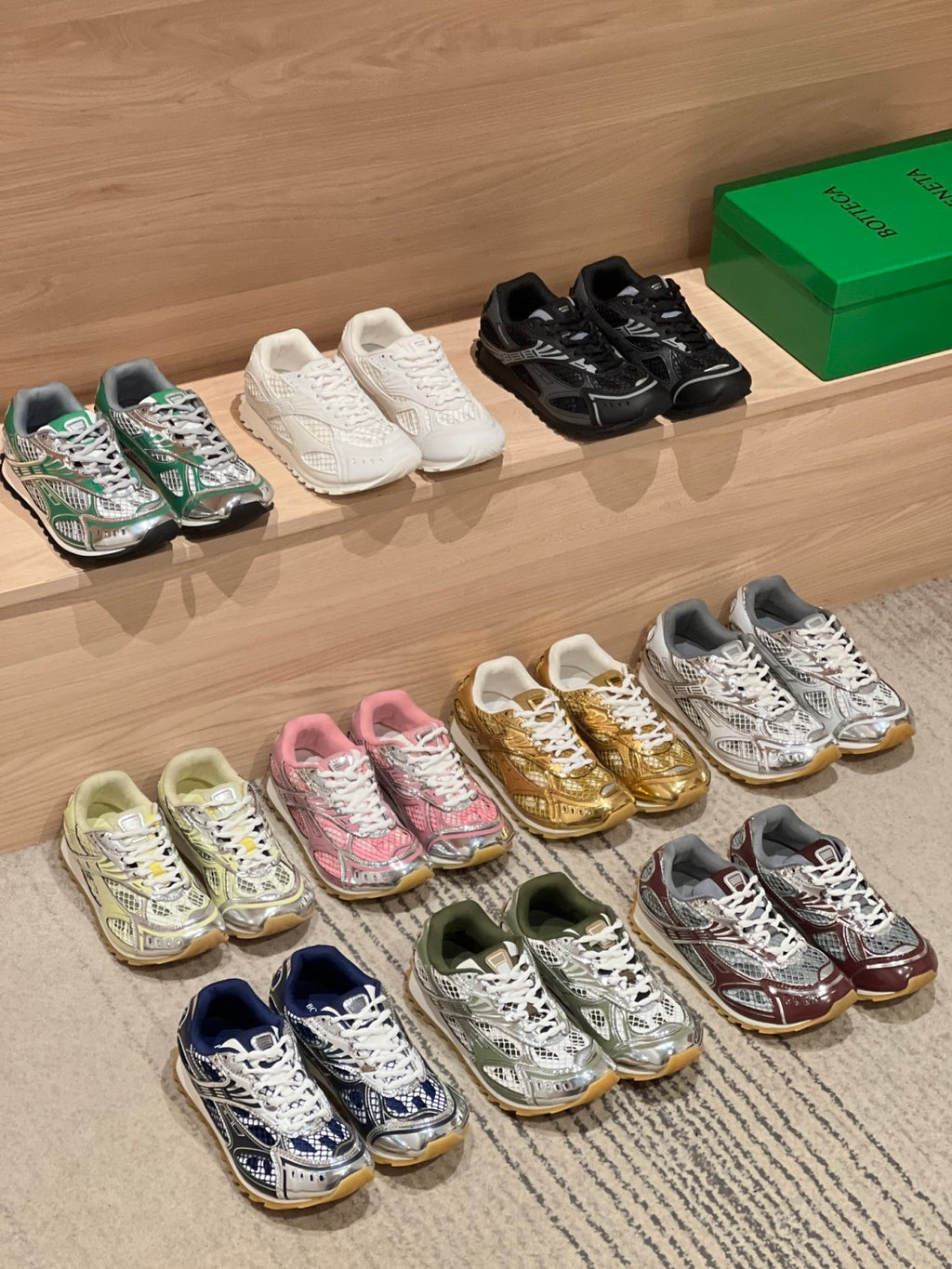 BV Men's Women's Four Seasons Orbit Sneakers Low Top Round Toe Lace Up Casual Shoes #77982