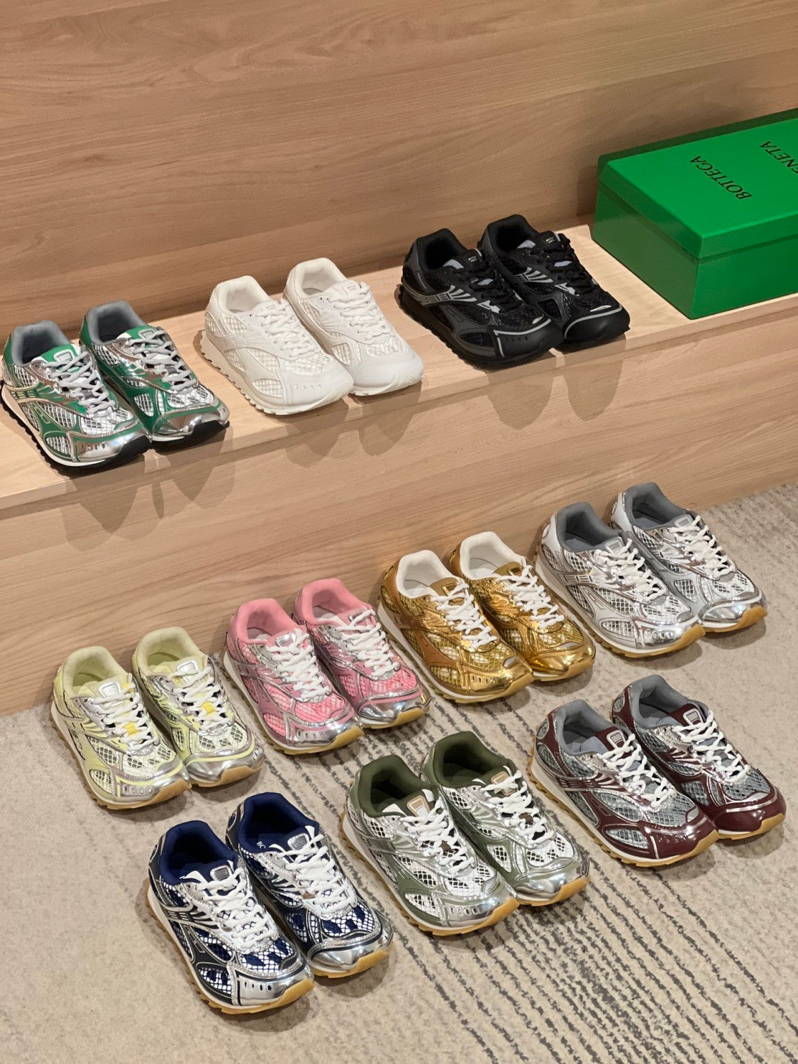 BV Men's Women's Four Seasons Orbit Sneakers Low Top Round Toe Lace Up Casual Shoes #77982