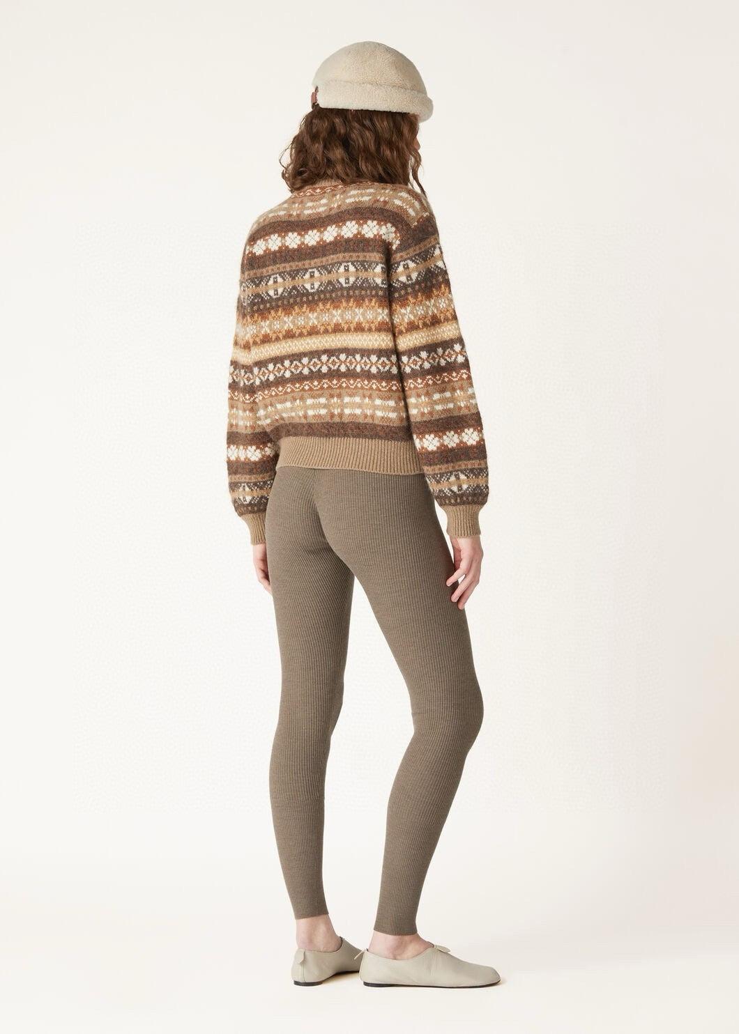 Women's Spring. Autumn And Winter Vintage Colorblocking Scopello High Neck Cashmere Long Sleeve Sweater Ngvp #9557