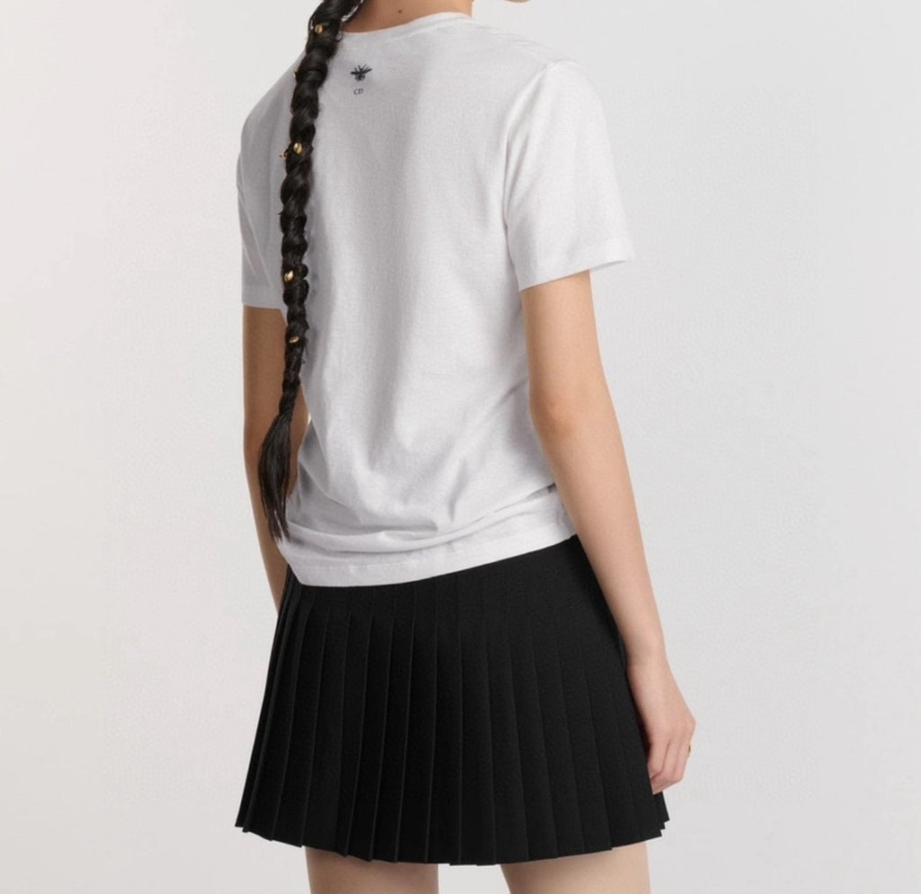 Women's Spring/summer Fashion Holiday Printed T-shirt Round Neck Casual Short Sleeved Top #74234