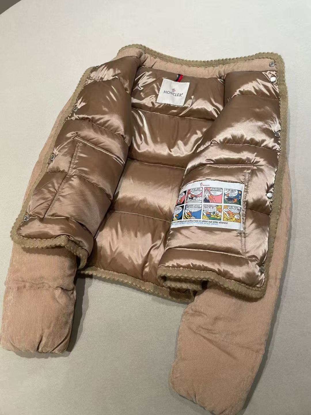 2025 FallWinter Corduroy Short Square Neck Warm Jacket #83154A