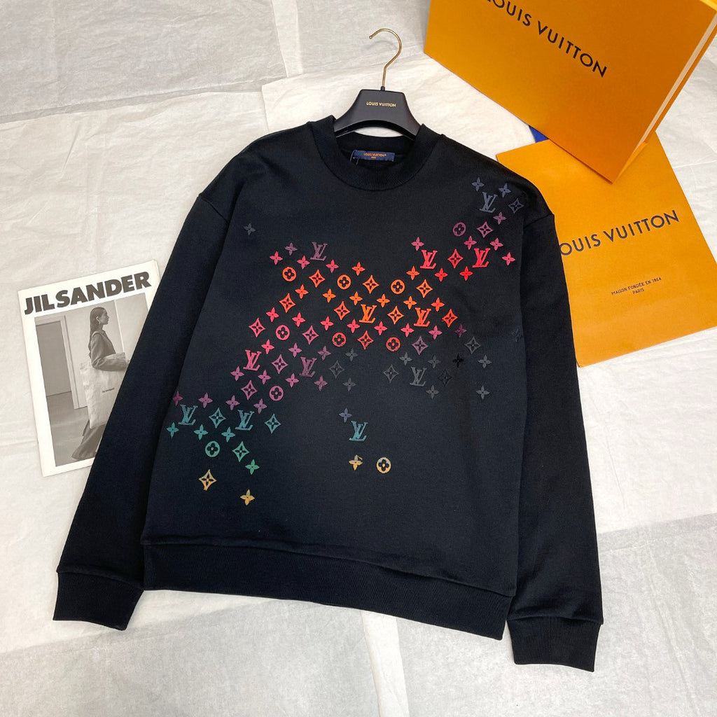 Men's Spring and Autumn Logo Embroidery Round Neck Cotton Pullover Sweatshirt #97951