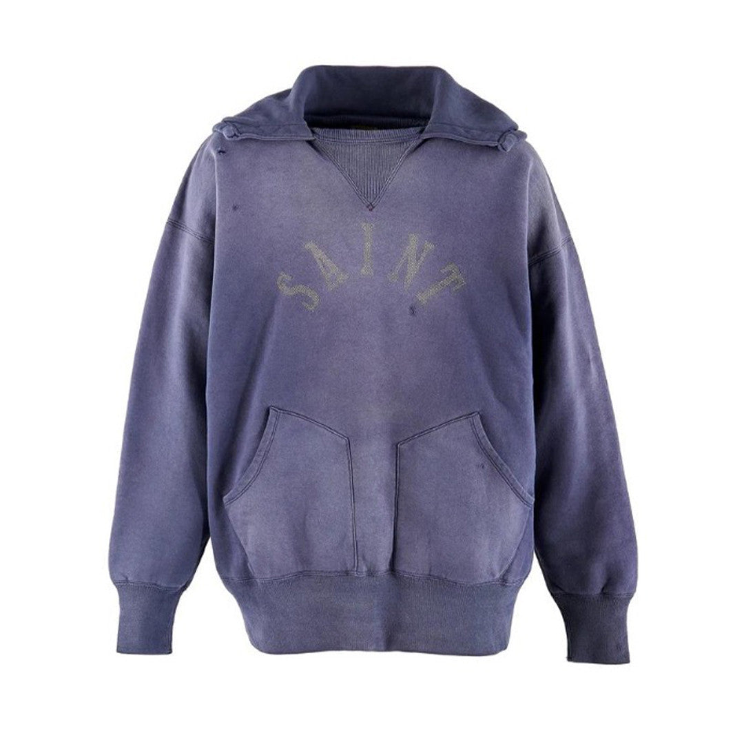 X BerBerJin Men's Spring And Autumn Letter Printed Destruction Vintage Cotton Pullover Sweatshirt Ngvp #7943