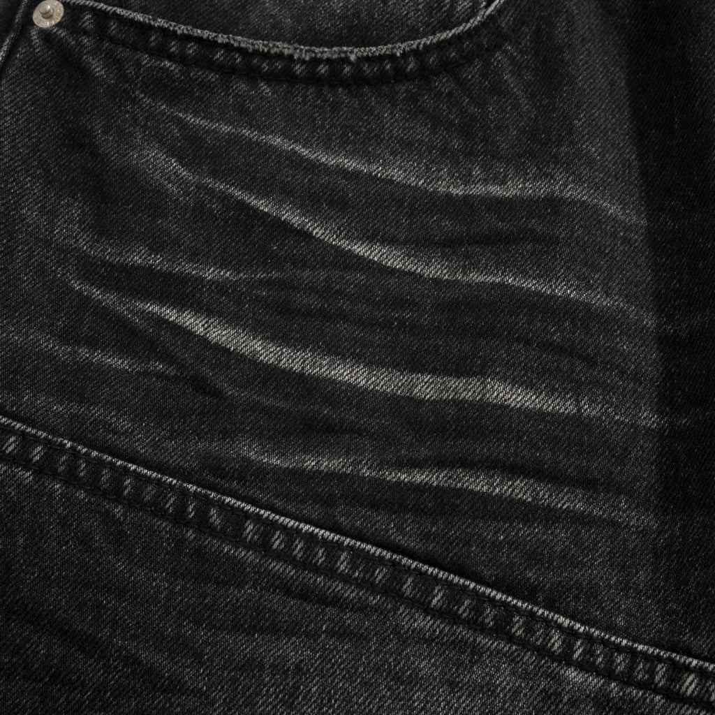 BLCG 2025ss Men's Loose Fit Waxed Denim Jeans Long Pants Trousers #82551A