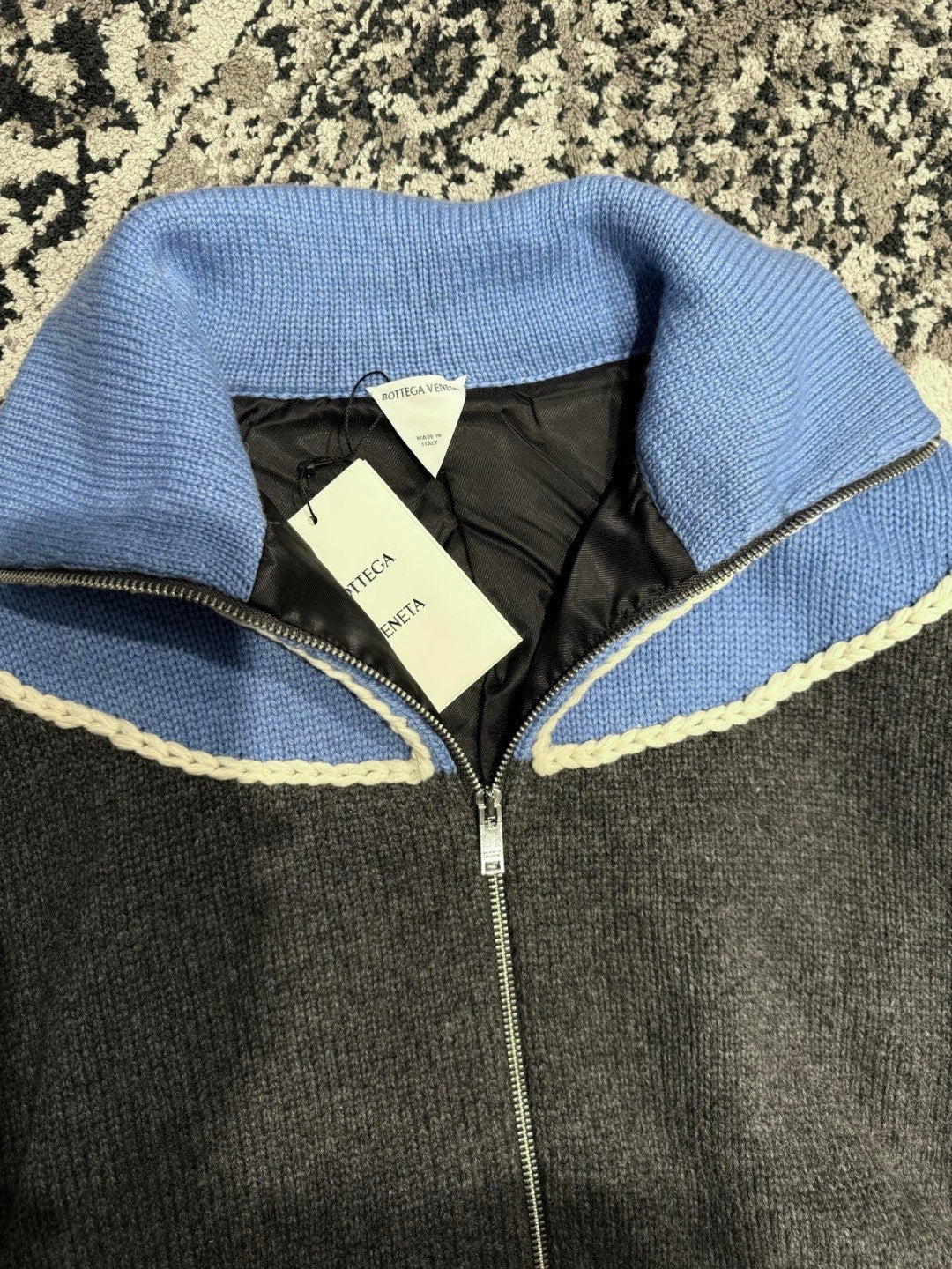 BV 2025 Men's Women's Color-Blocked Design Wool Knit Jacket #82542A