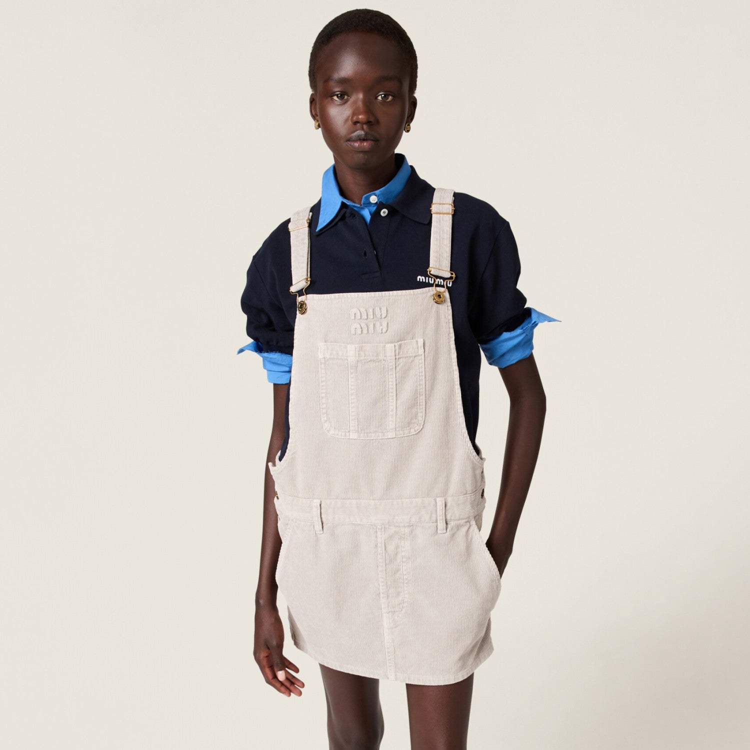 Women's Summer Solid Color Logo Letter Embroidery Logo Cotton Short Sleeveless Dresses #73412