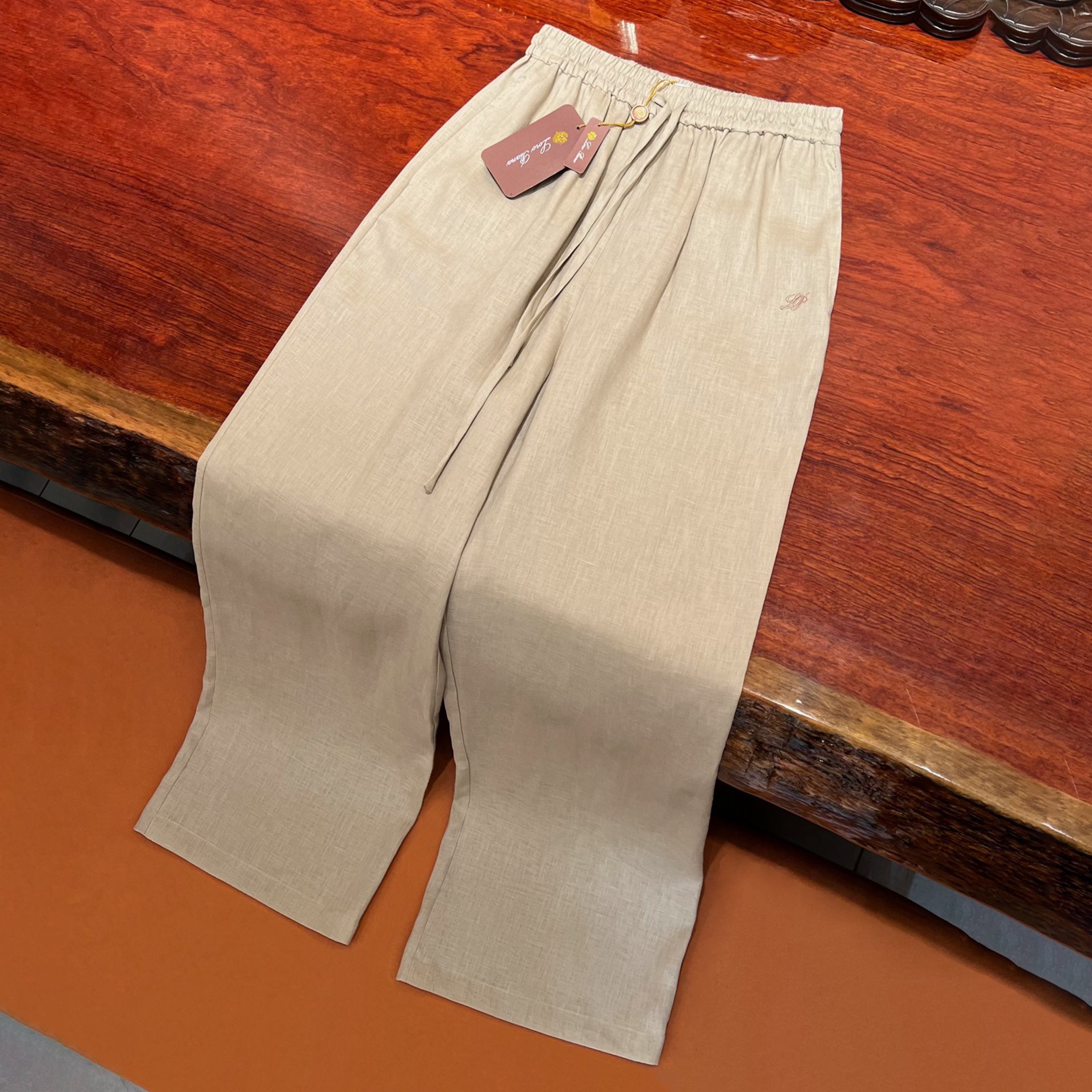 Women's Spring And Summer Straight Linen Pants Fashion Casual Straight Wide Leg Comfortable Drawstring Trousers Ngvp #1613