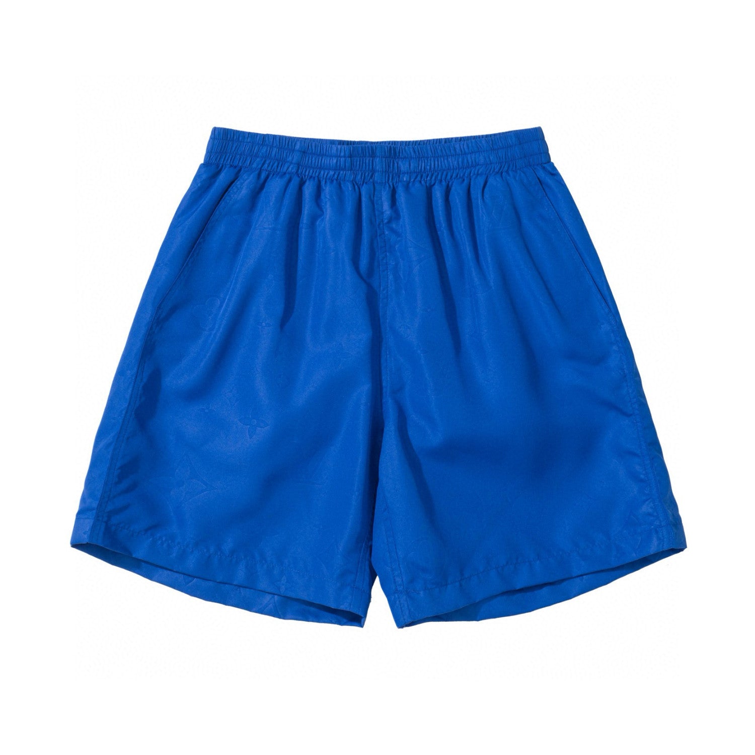 Men's Summer Solid Color Logo Full Print Drawstring Elastic Waist Casual Shorts Pants #98982