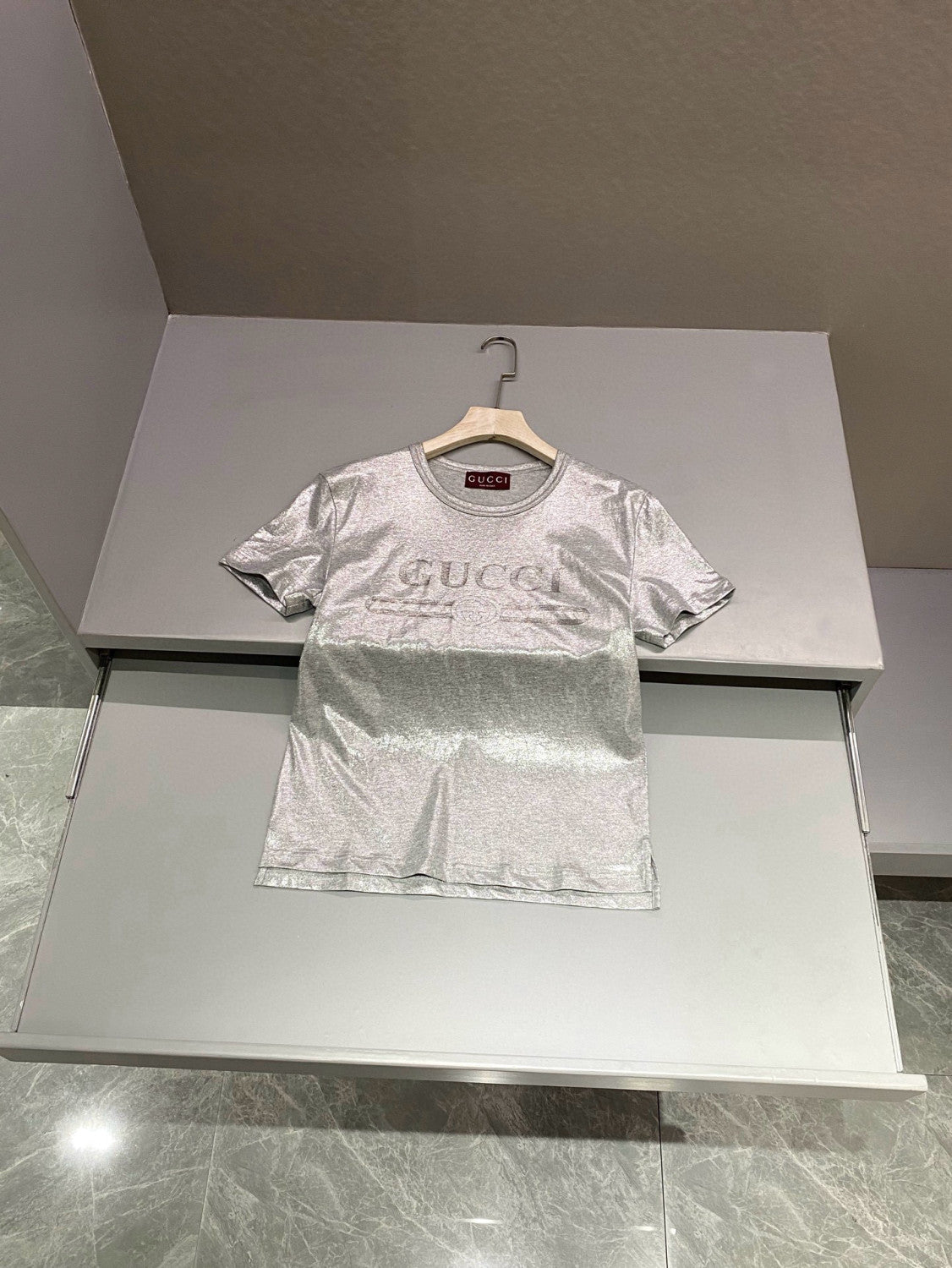 Women's Summer Solid Color Logo Letter Printed Cotton Short Sleeve T-Shirt #75841