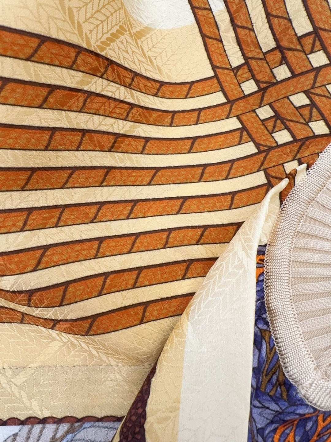 Women's Spring/Summer 2026 Silk printed check pattern Knitted and silk patchwork Shirt dress Suit Set #82539A