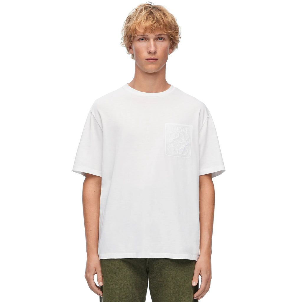 Men's Summer Pattern Embroidery Patch Pocket Casual Round Neck Short Sleeve T-Shirt #98665